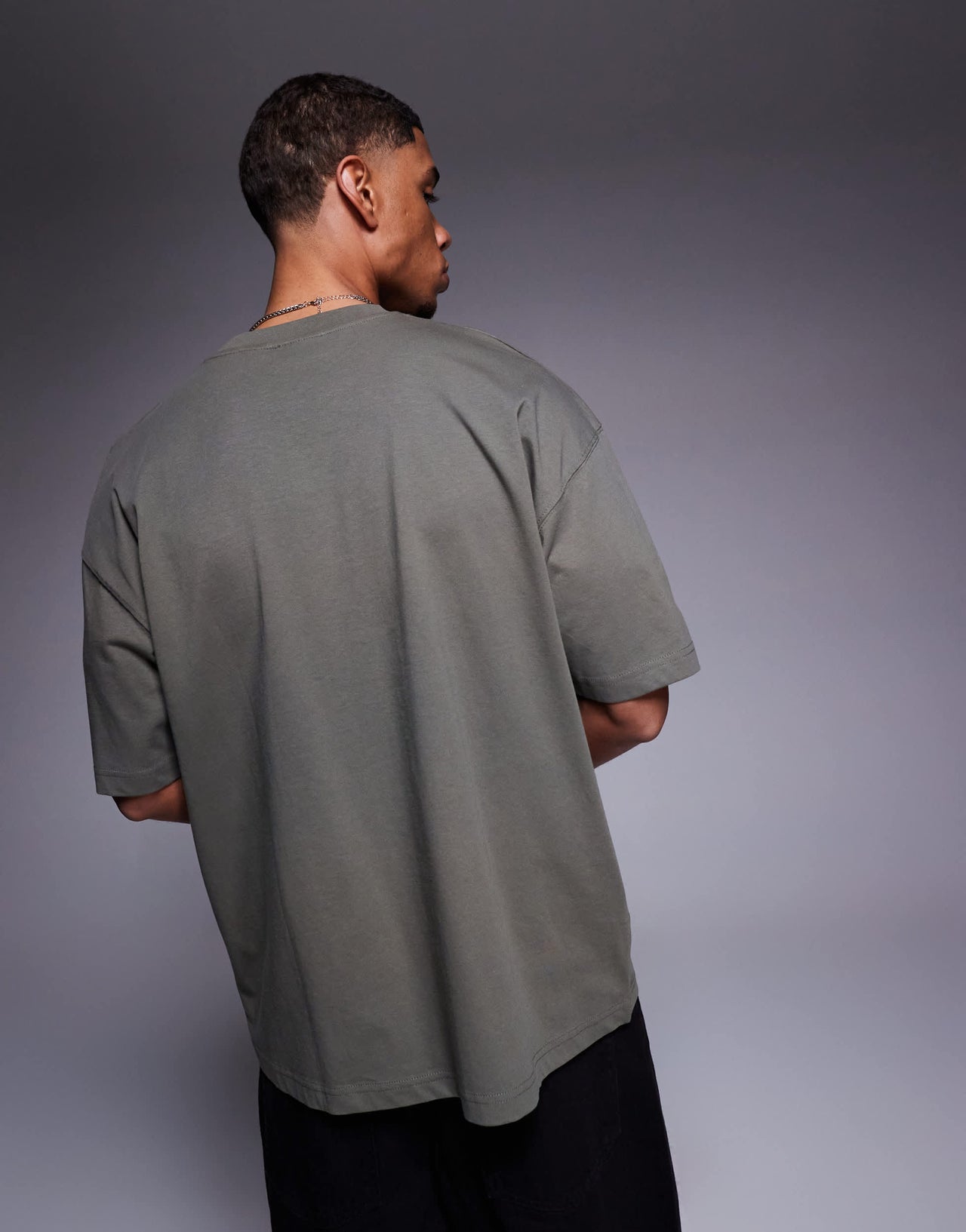 ASOS DESIGN oversized t-shirt with sports graphic in khaki