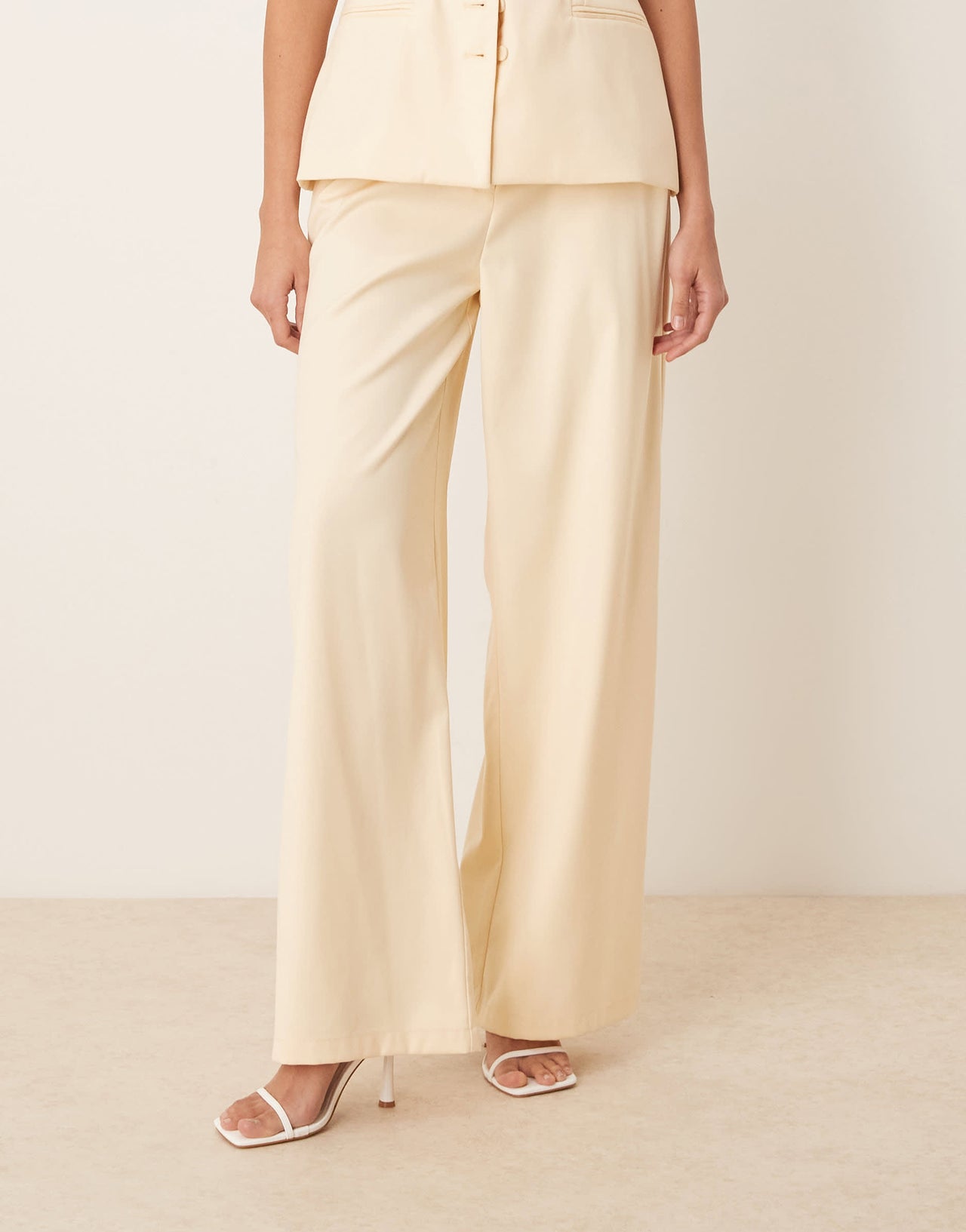 Six Stories tailored trouser co-ord in lemon