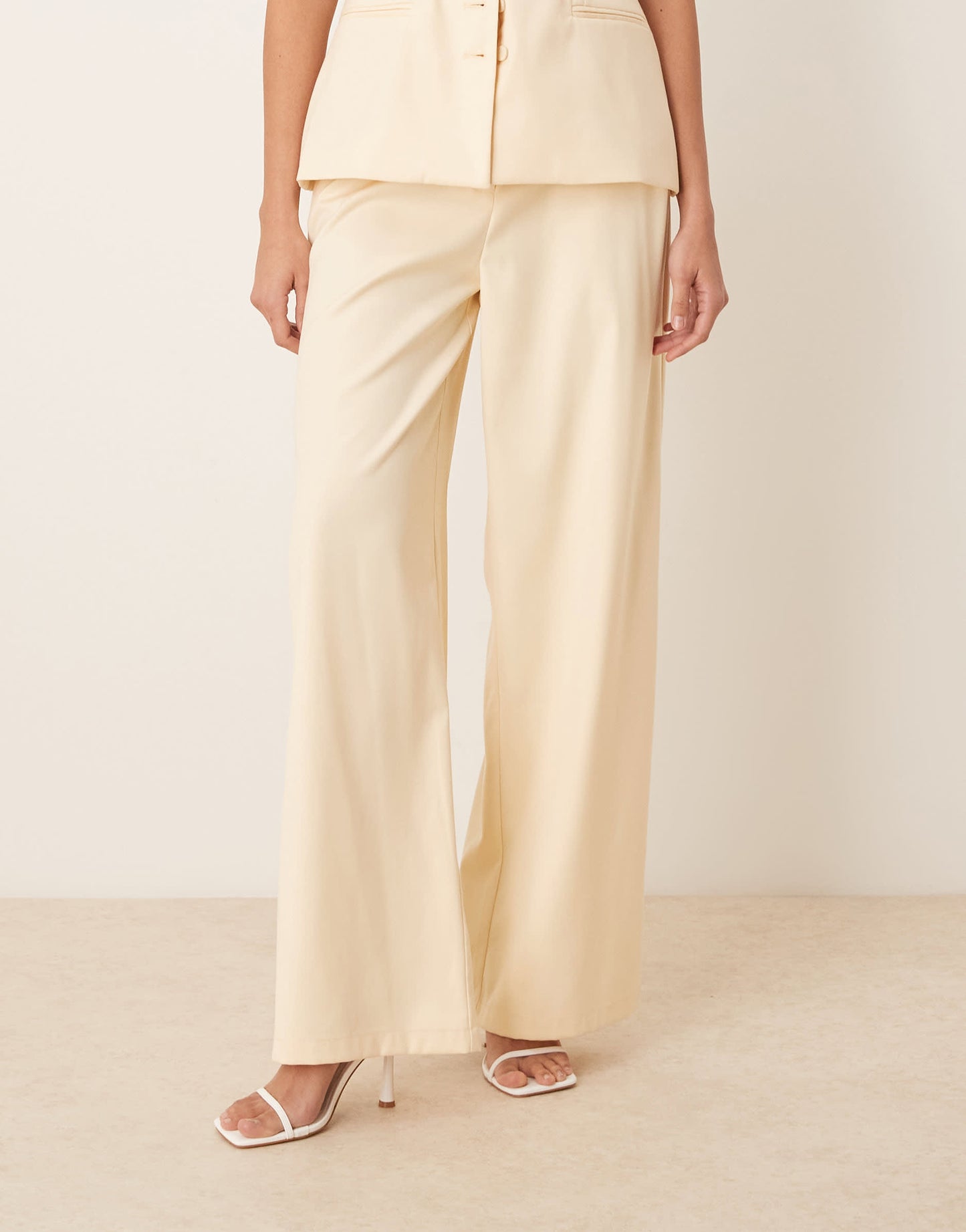 Six Stories tailored trouser co-ord in lemon
