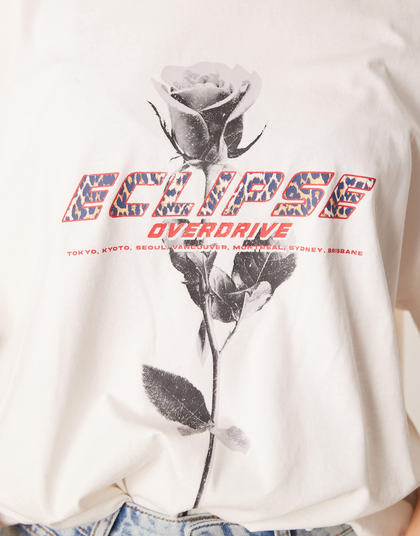 ASOS DESIGN oversized t-shirt with rose graphic