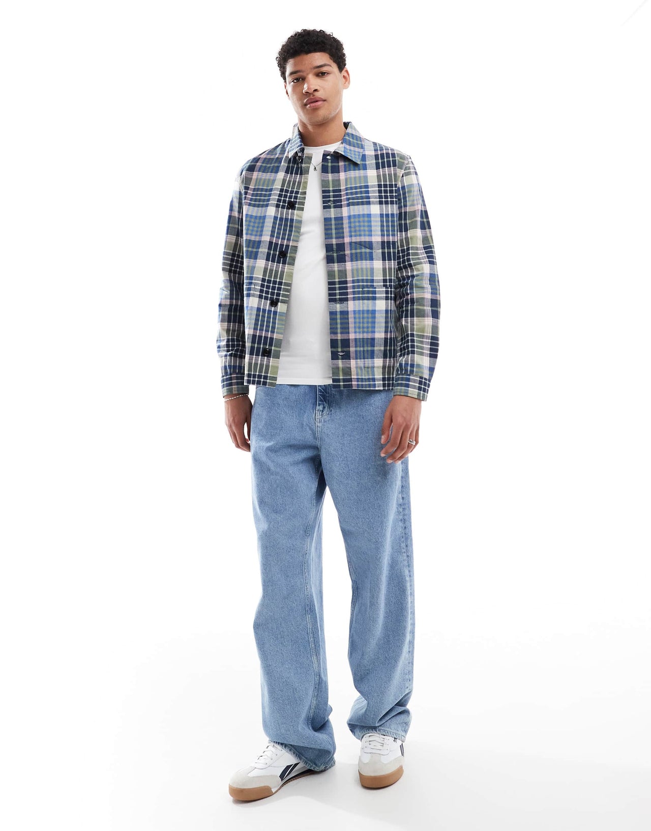 PS Paul Smith checked casual overshirt in blue