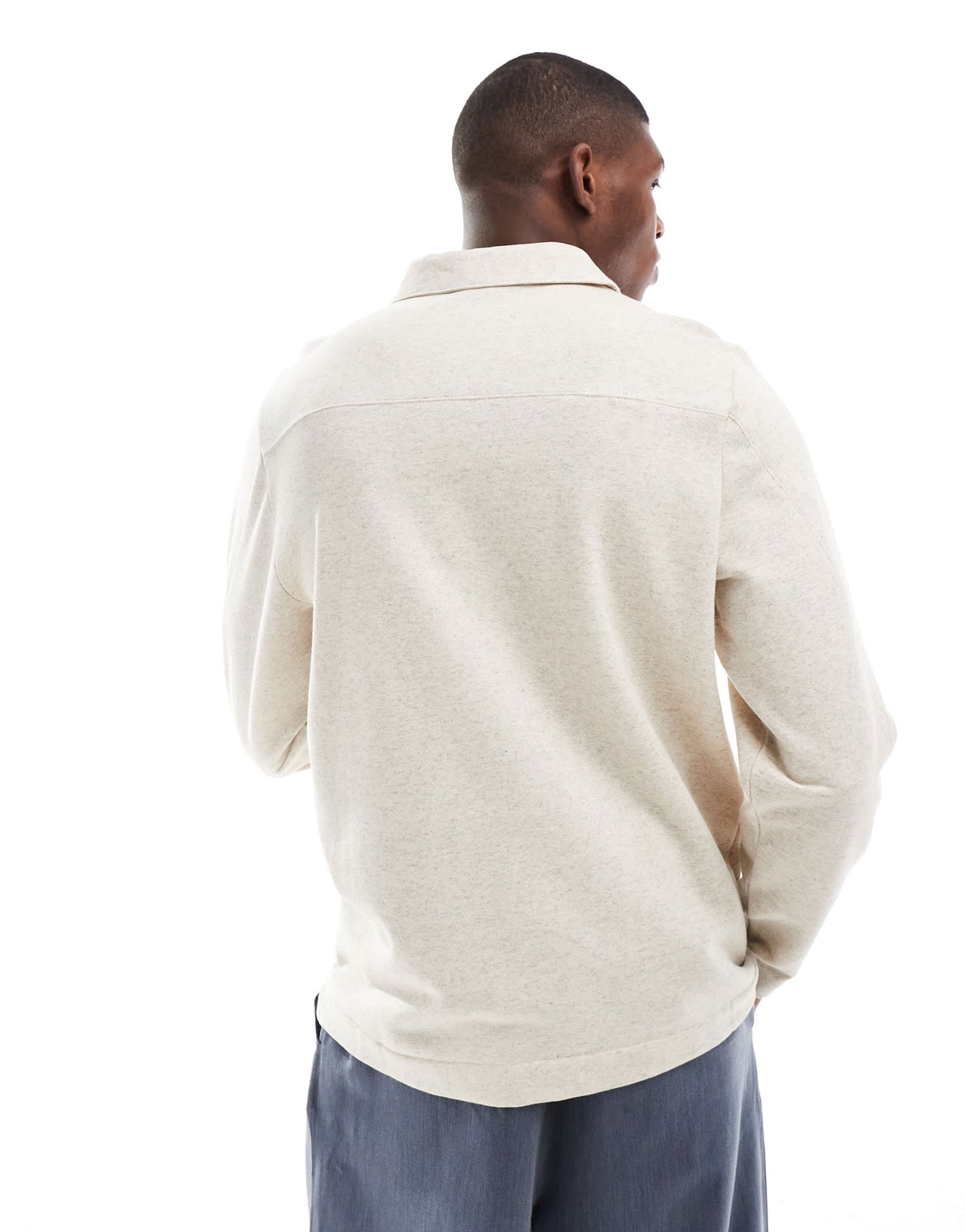 PS Paul Smith half zip polo sweatshirt with patch logo in sand