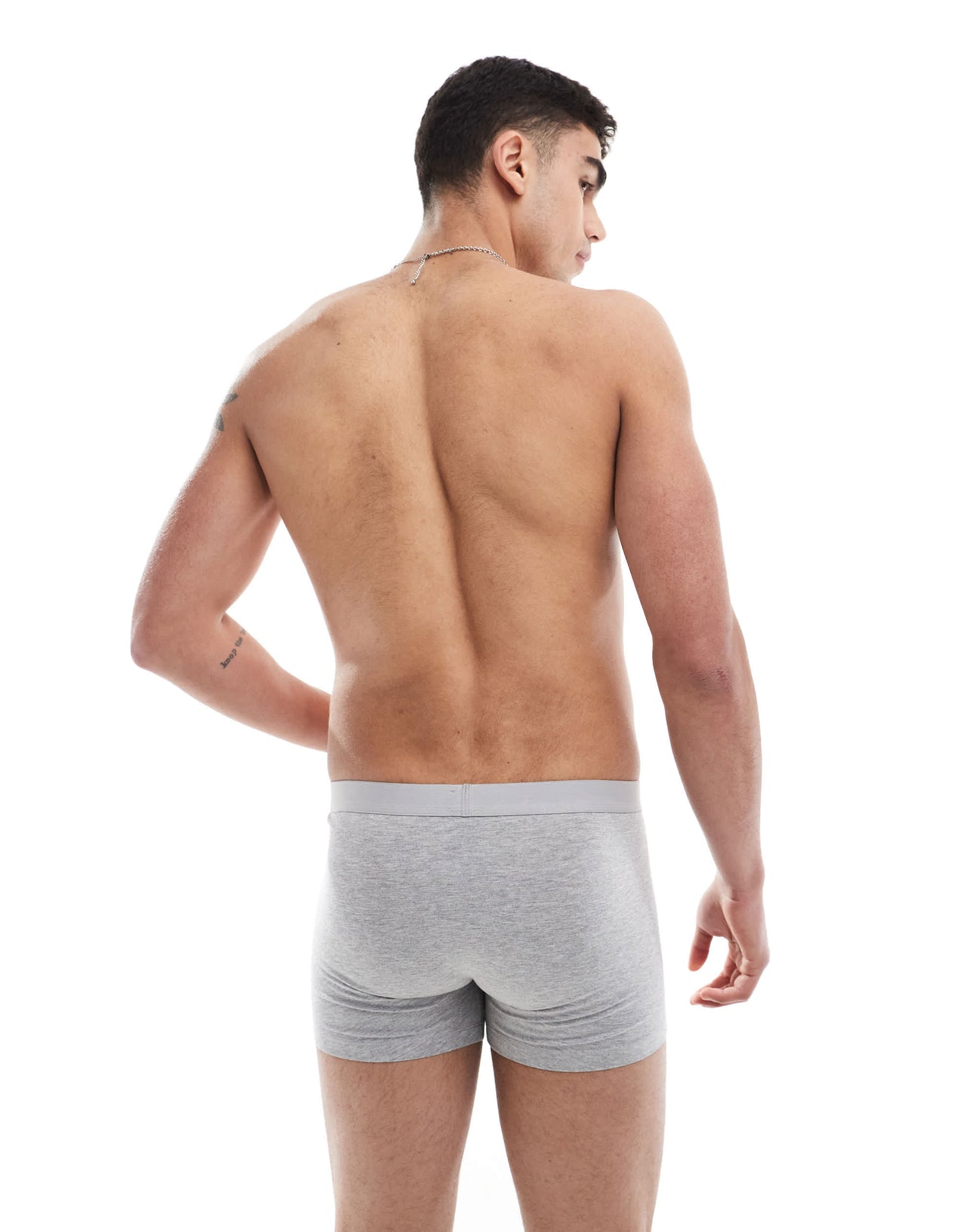ASOS DESIGN trunk in grey marl - GREY