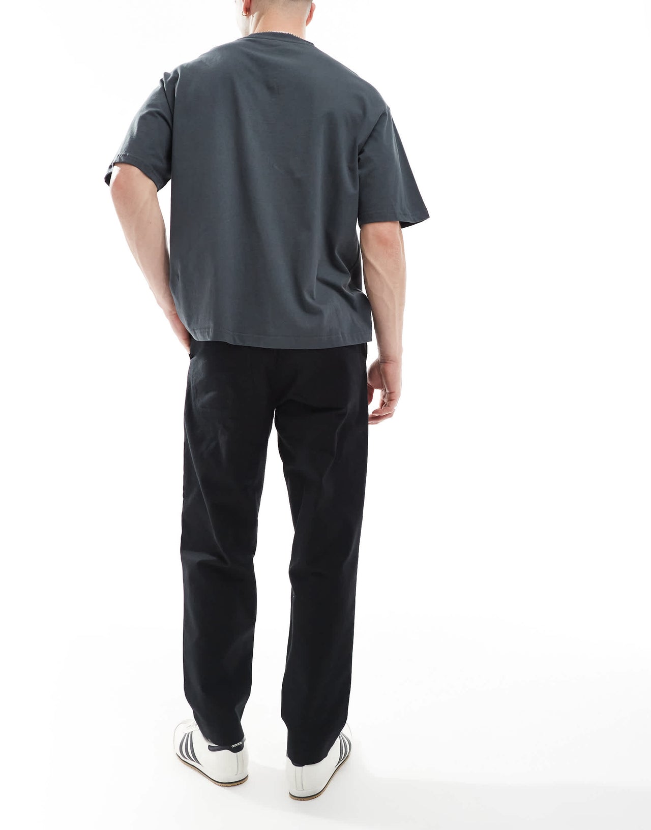 Farah hawtin canvas tapered trousers in black