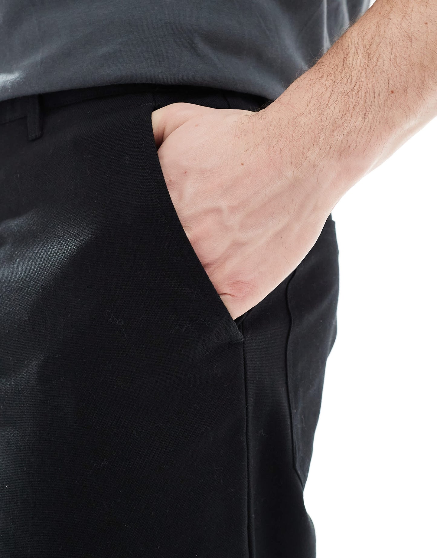 Farah hawtin canvas tapered trousers in black