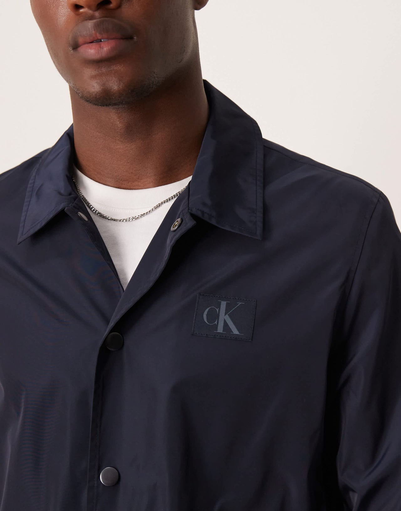 Calvin Klein Jeans nylon coach jacket in navy