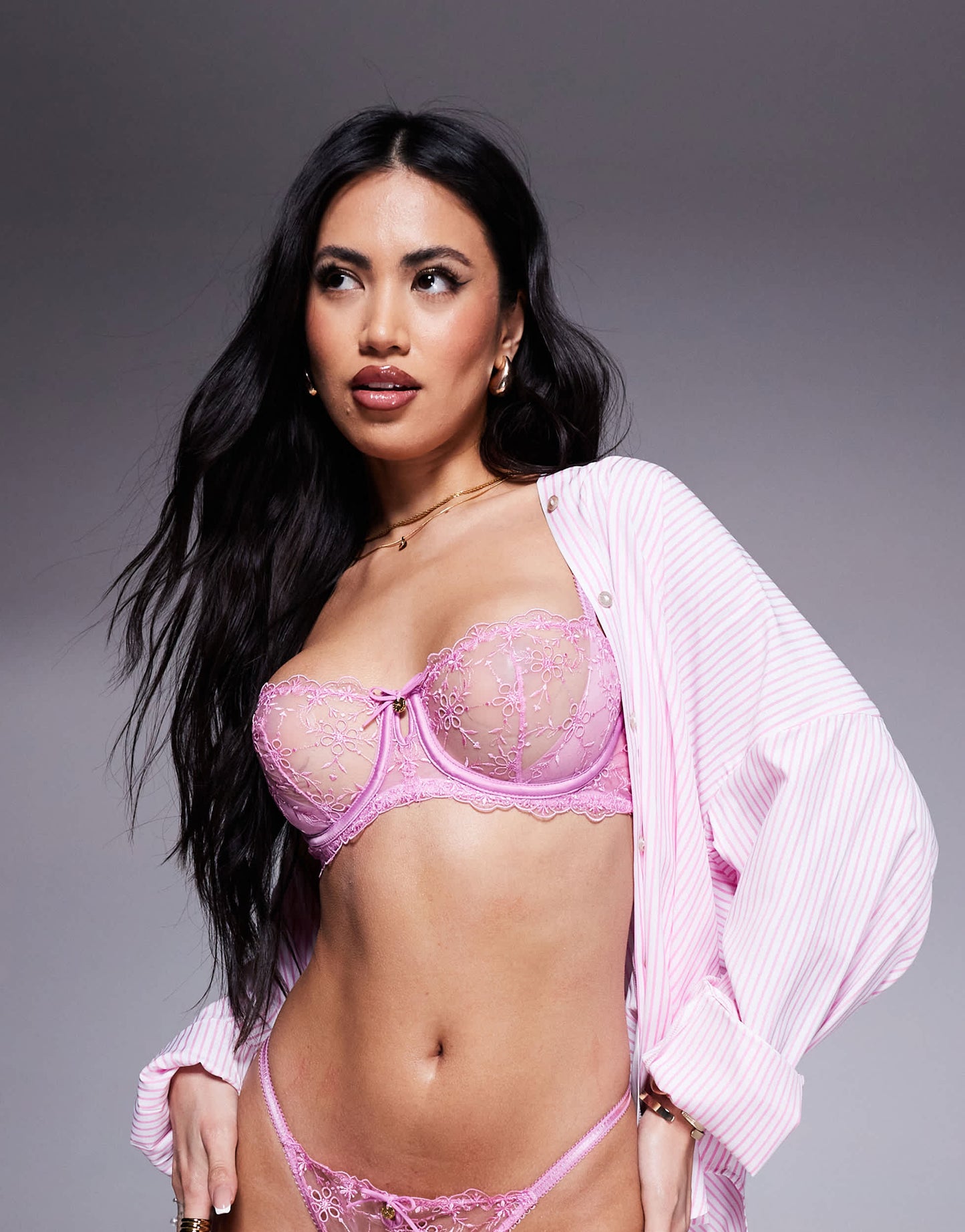 Boux Avenue Bryony broderie balconette in pink