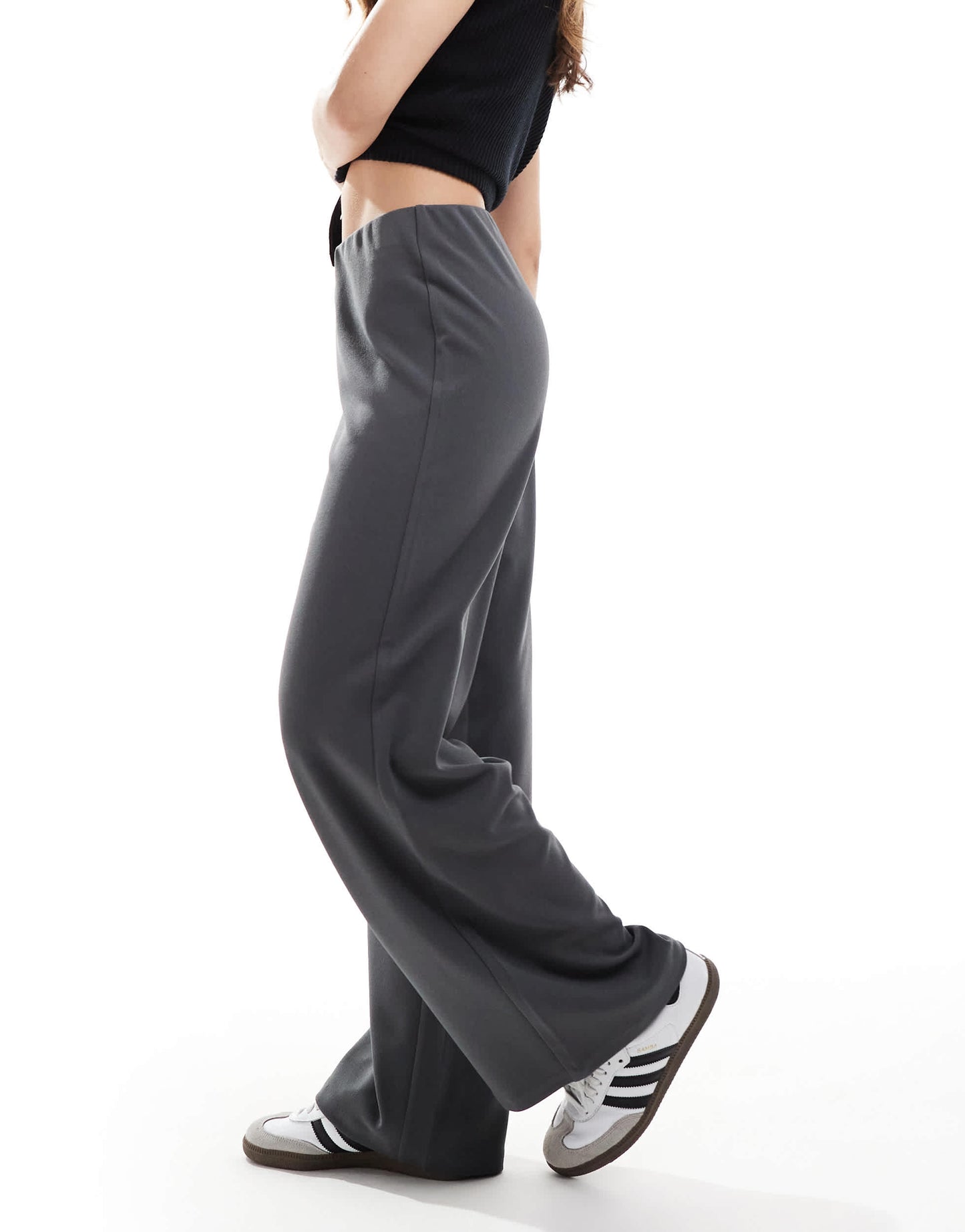 Vero Moda loose pull on trousers in grey