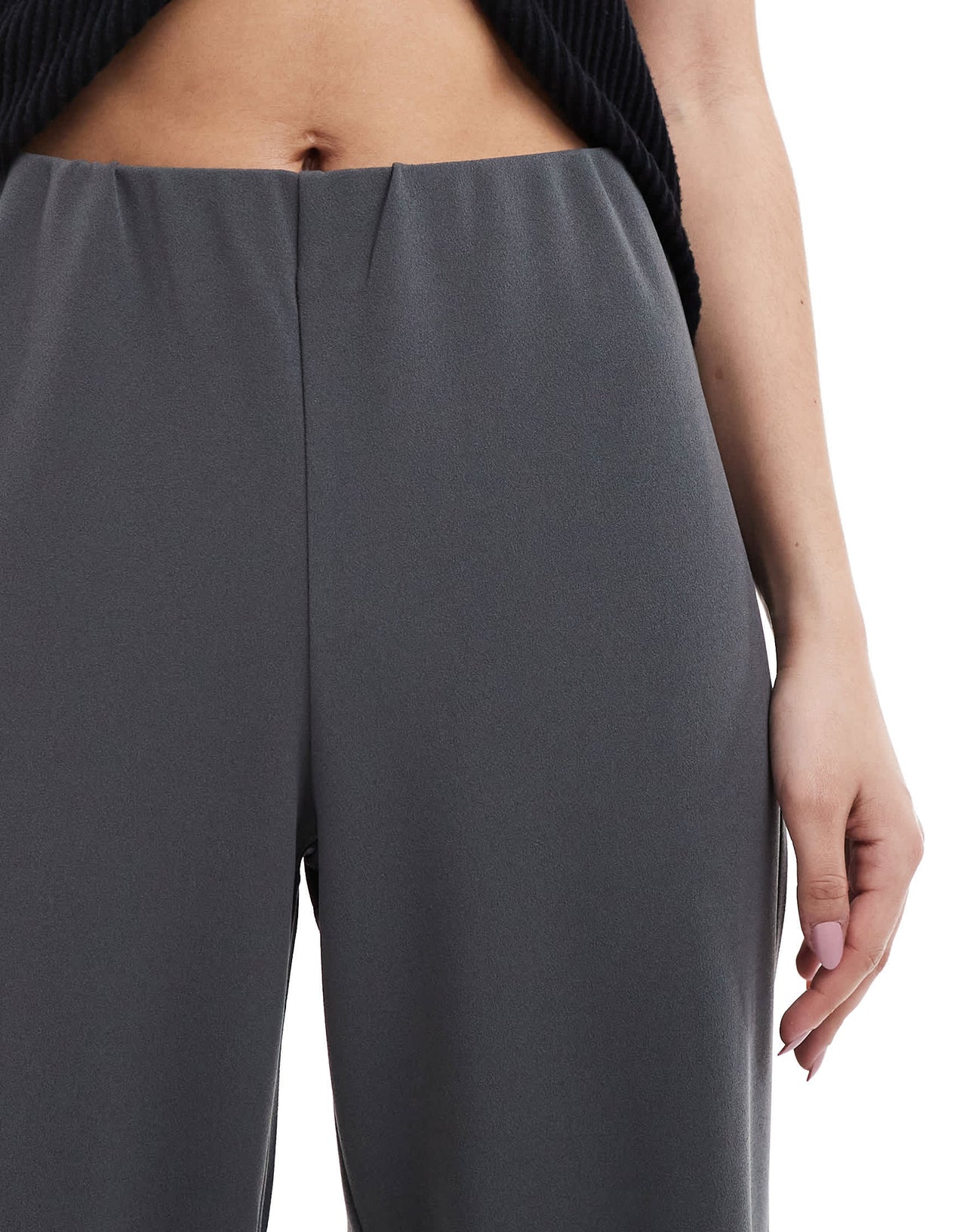 Vero Moda loose pull on trousers in grey
