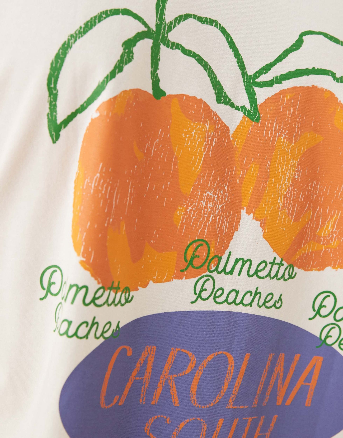 ASOS DESIGN oversized t-shirt with peaches graphic in cream