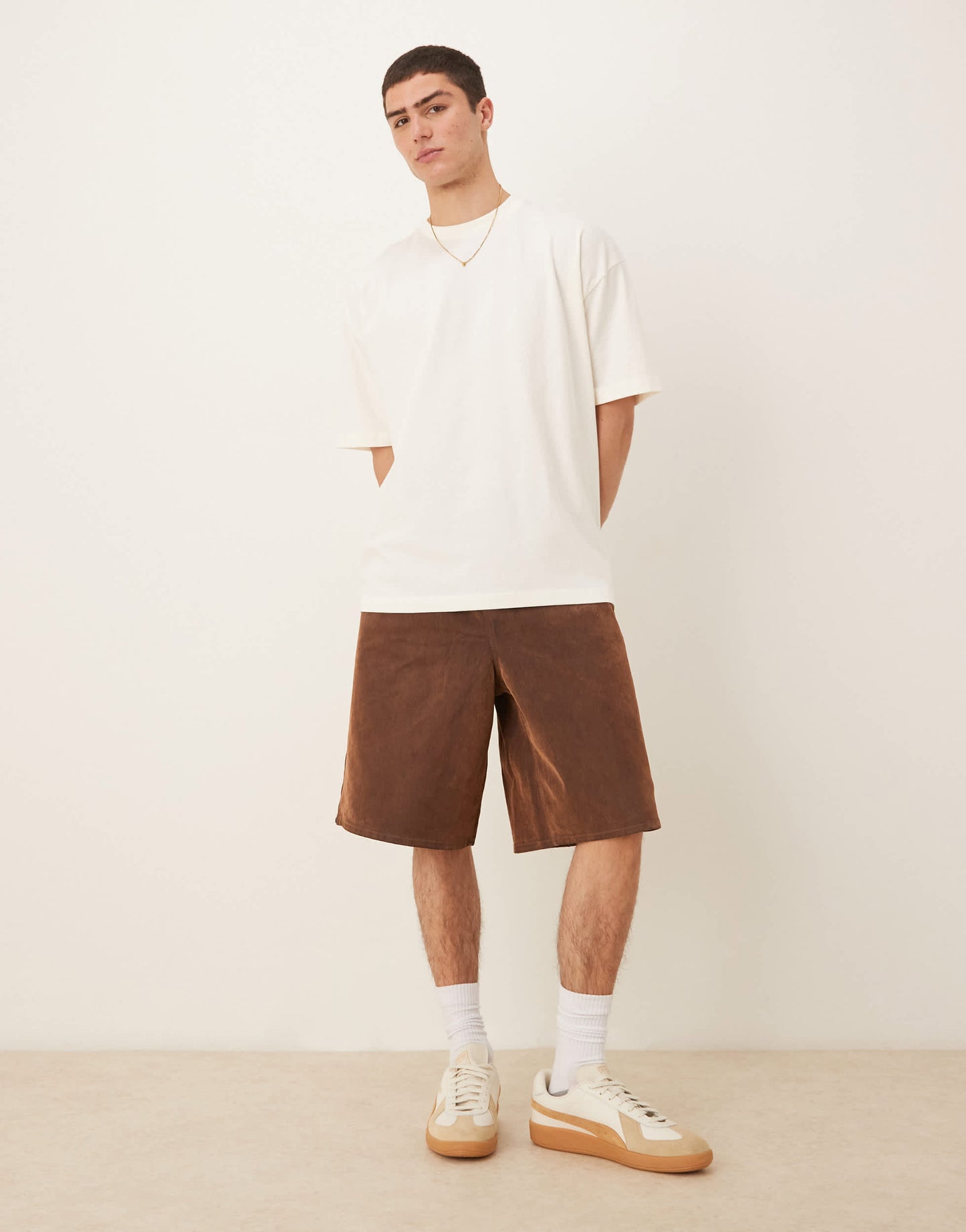 ASOS DESIGN oversized t-shirt with peaches graphic in cream