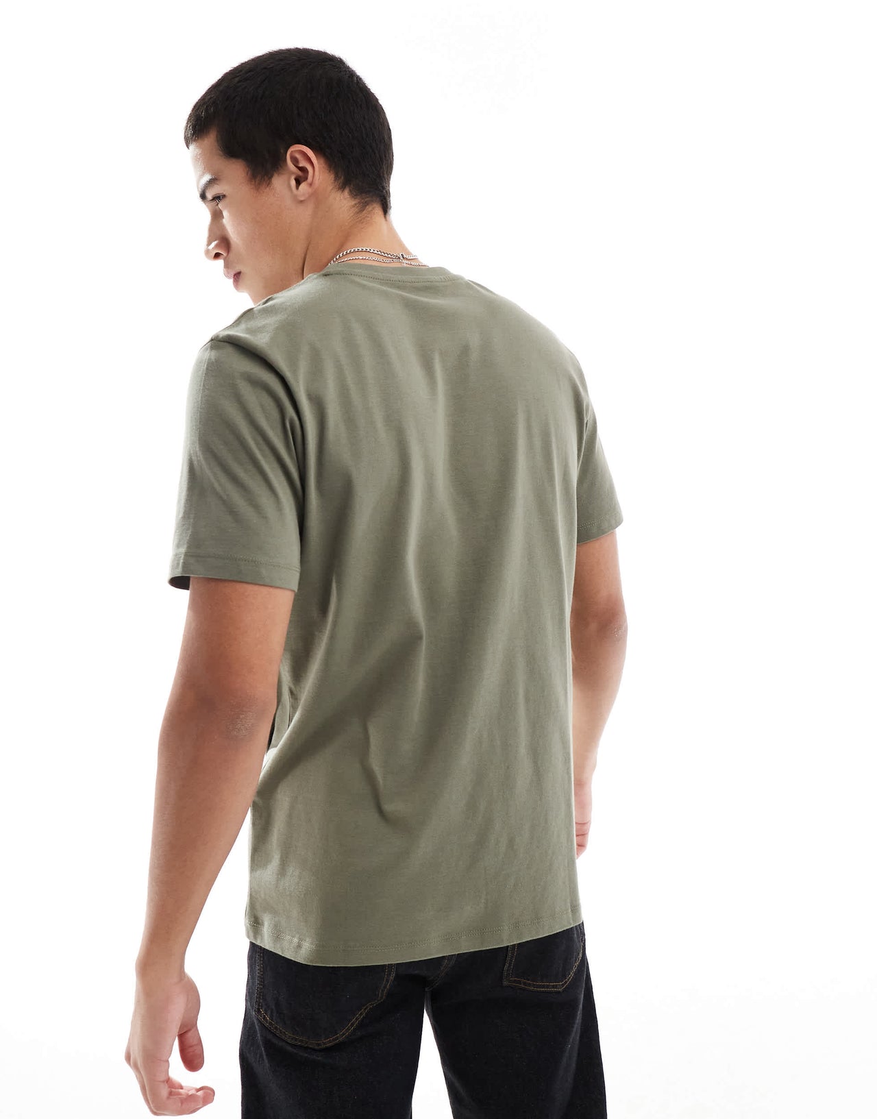 ASOS DESIGN essentials 2 pack crew neck t-shirts in khaki and black