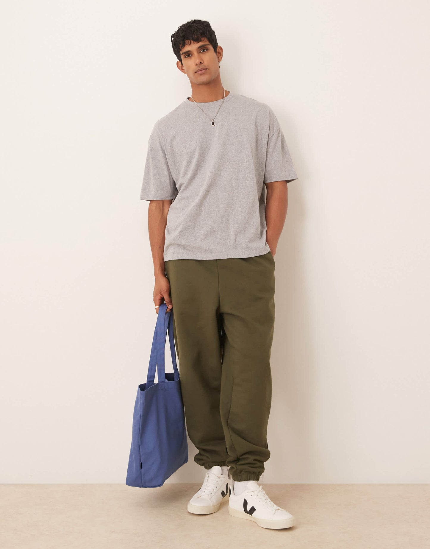 ASOS DESIGN premium heavyweight oversized joggers in 400gsm in dark green - DGREEN