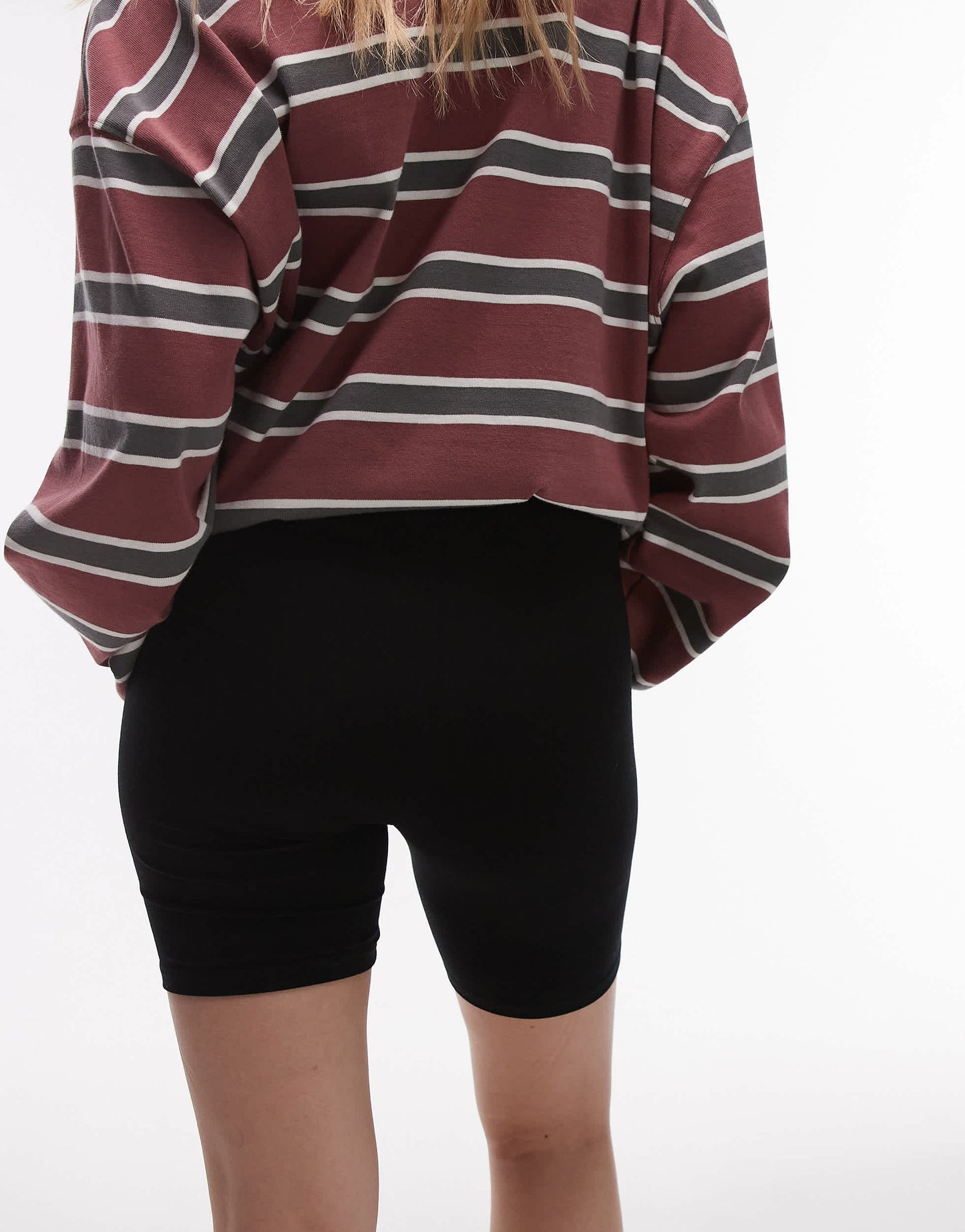 Topshop Petite basic legging short in black