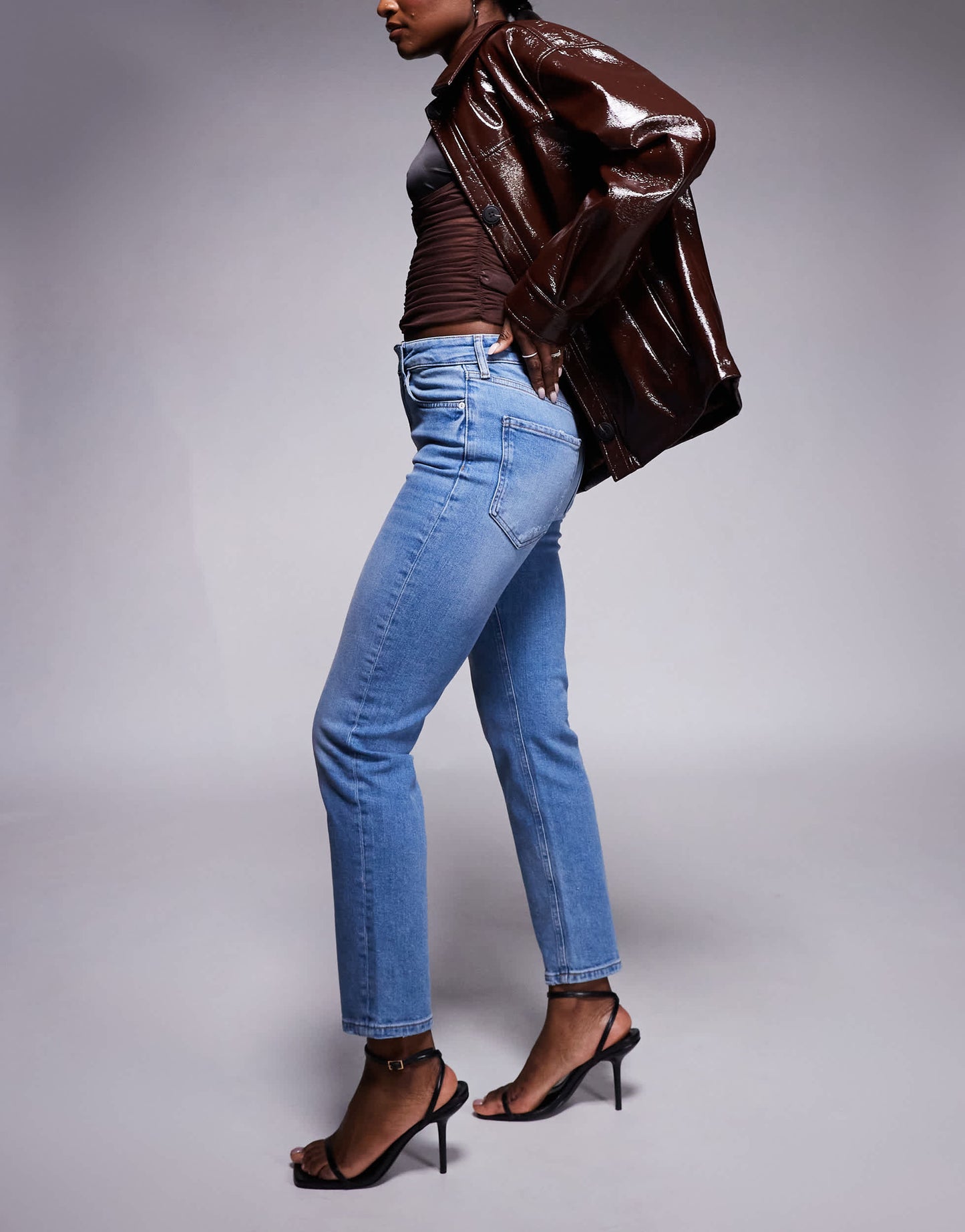 River Island slim jeans in midwash blue