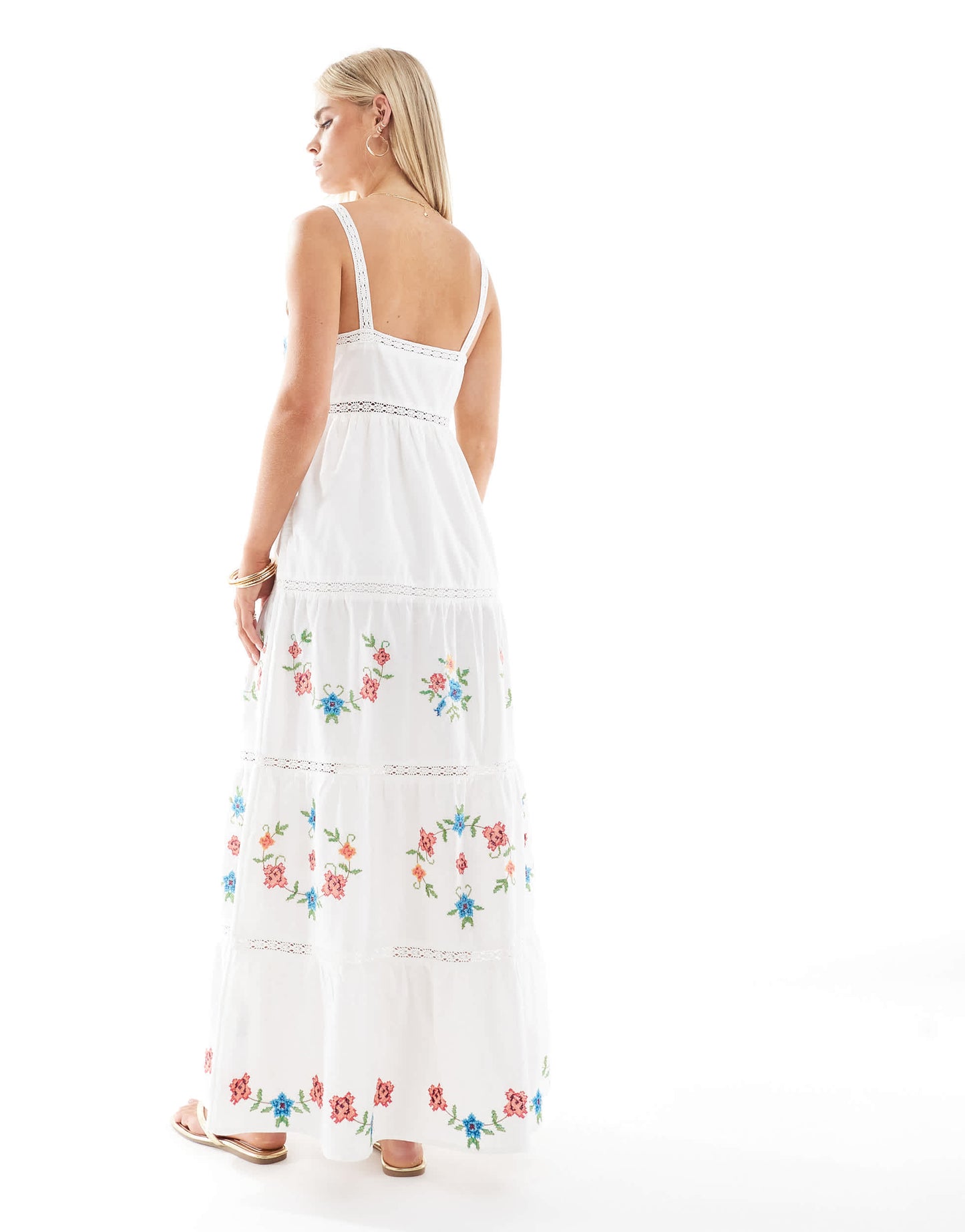 Miss Selfridge Petite embroidered heritage maxi dress
