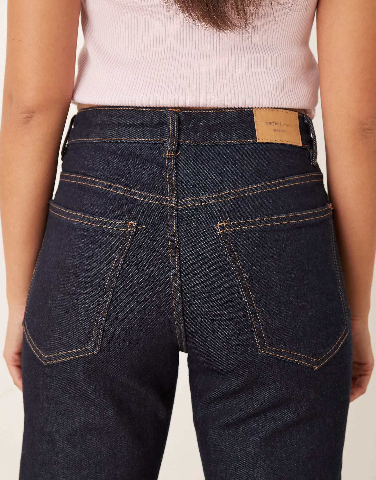 Gina Tricot co-ord mid rise relaxed straight leg jeans in rinse wash indigo