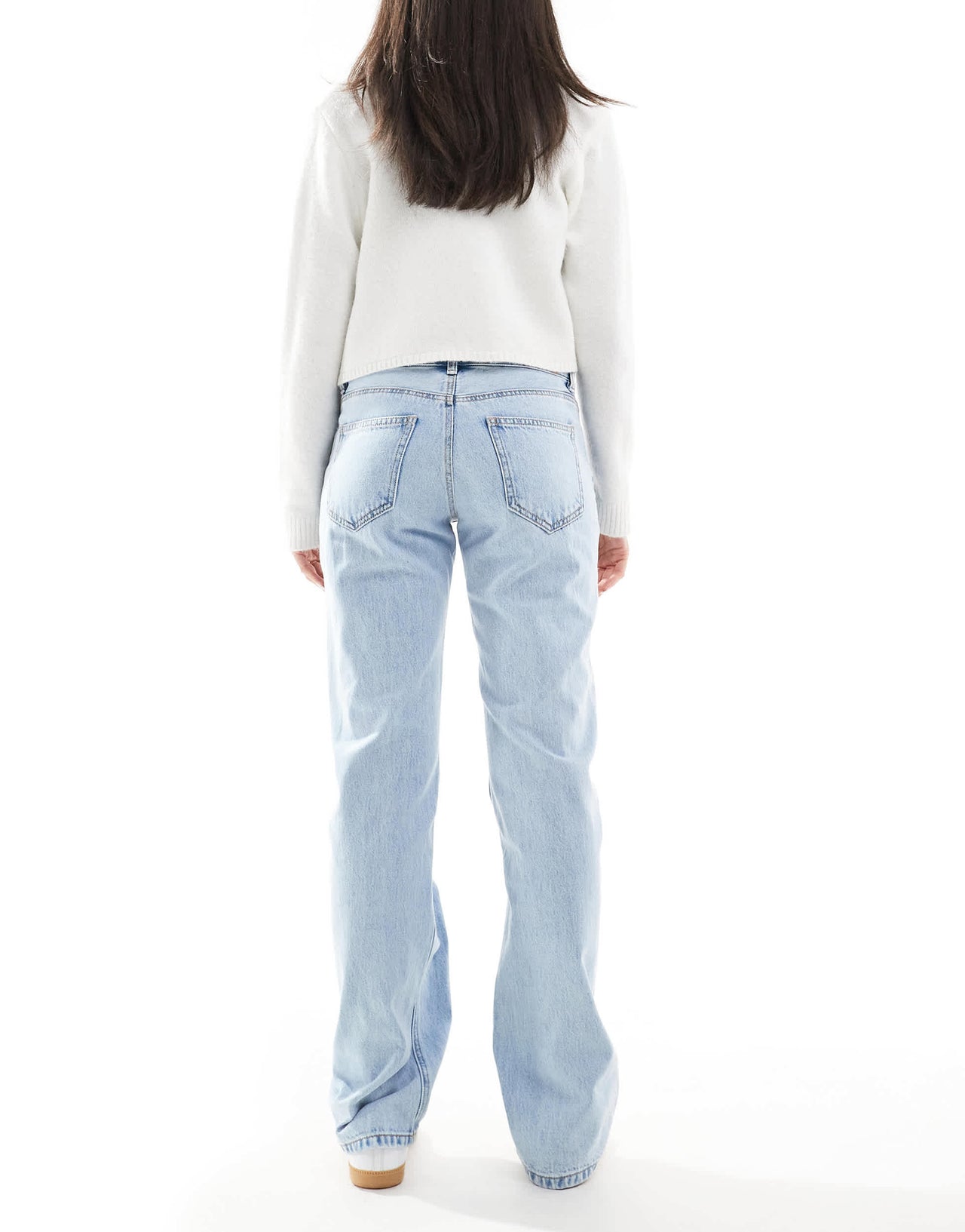 Stradivarius STR low waist straight jean in light wash