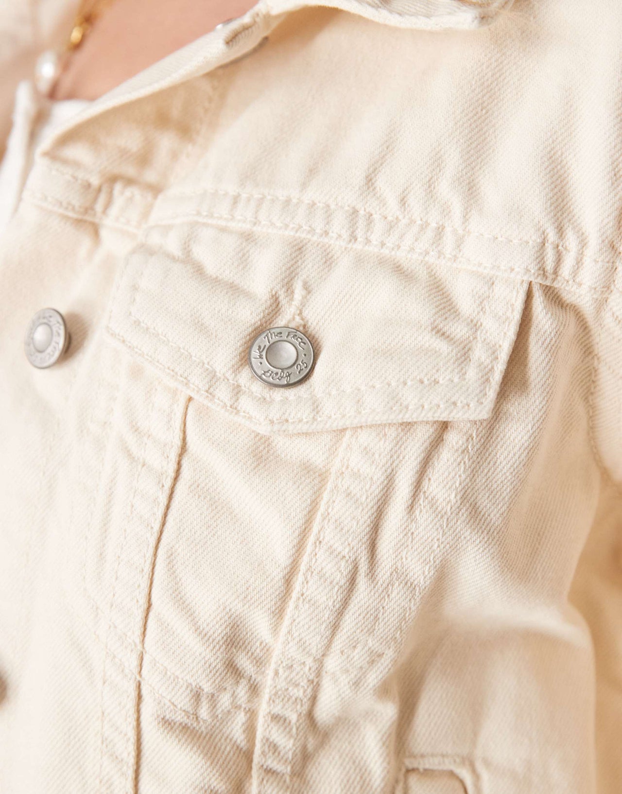 Free People rumors denim jacket in ecru