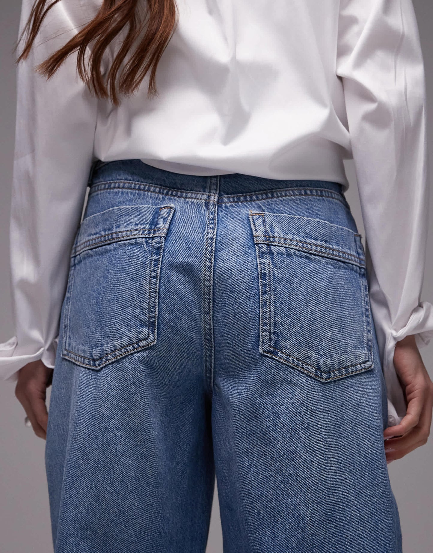 Mango Carlo seam front jeans in light blue