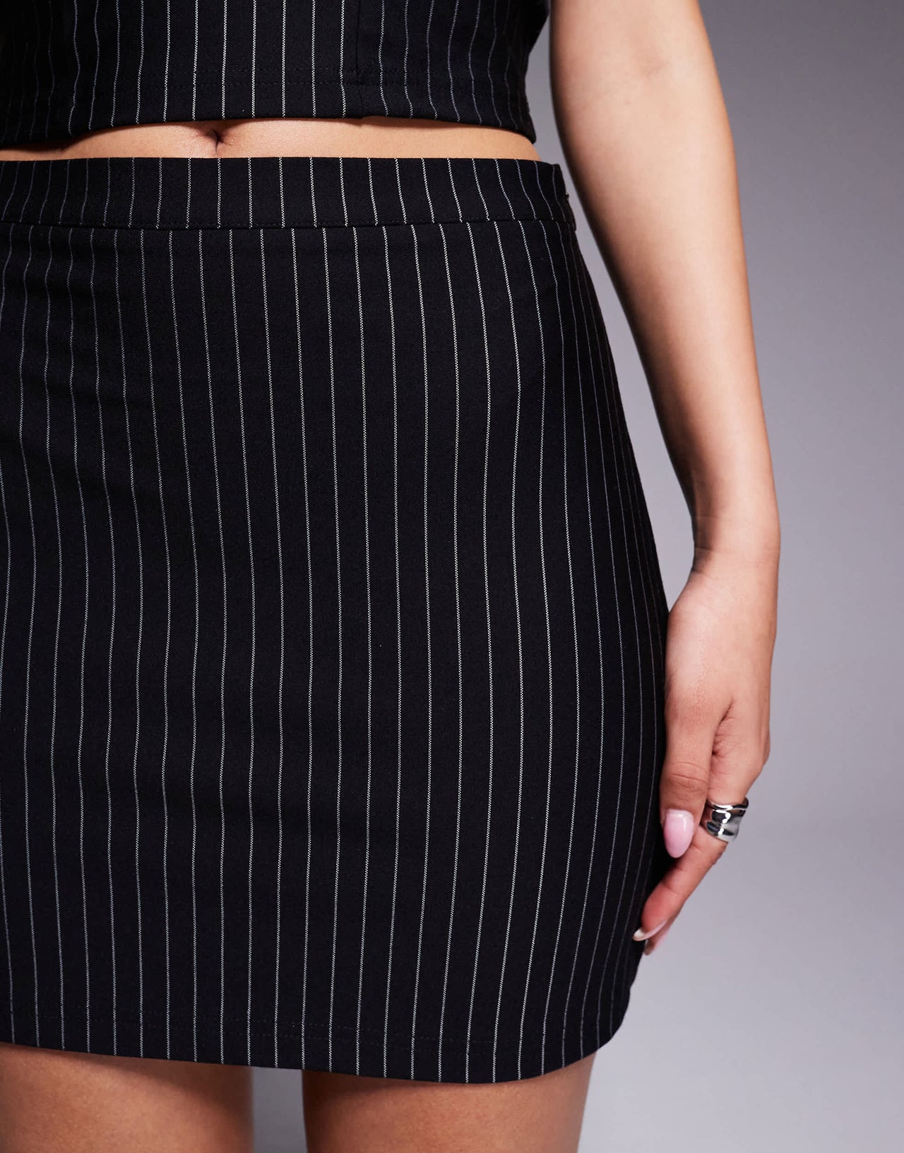 ASOS DESIGN co-ord mini skirt in pinstripe