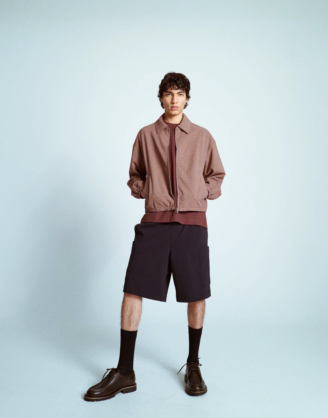 Topman premium utility short in navy