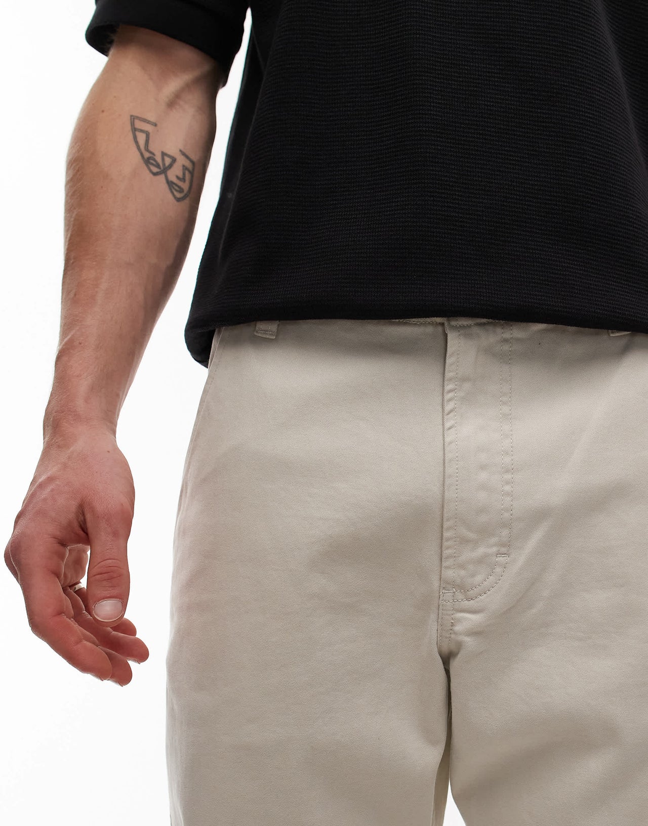 Wrangler Casey Jones workwear relaxed fit twill chino trousers in beige