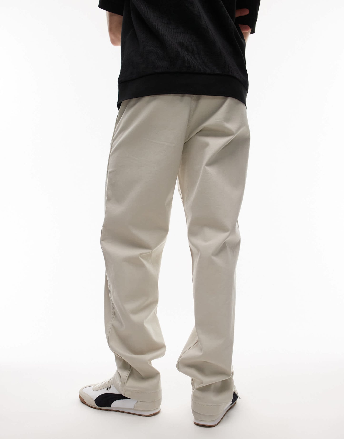 Wrangler Casey Jones workwear relaxed fit twill chino trousers in beige