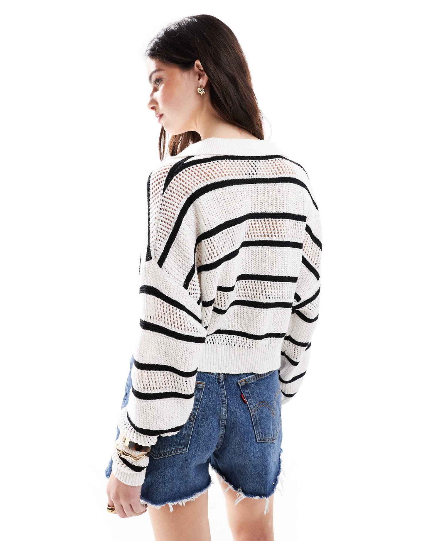 Cotton On fairway open knit jumper in coconut milk