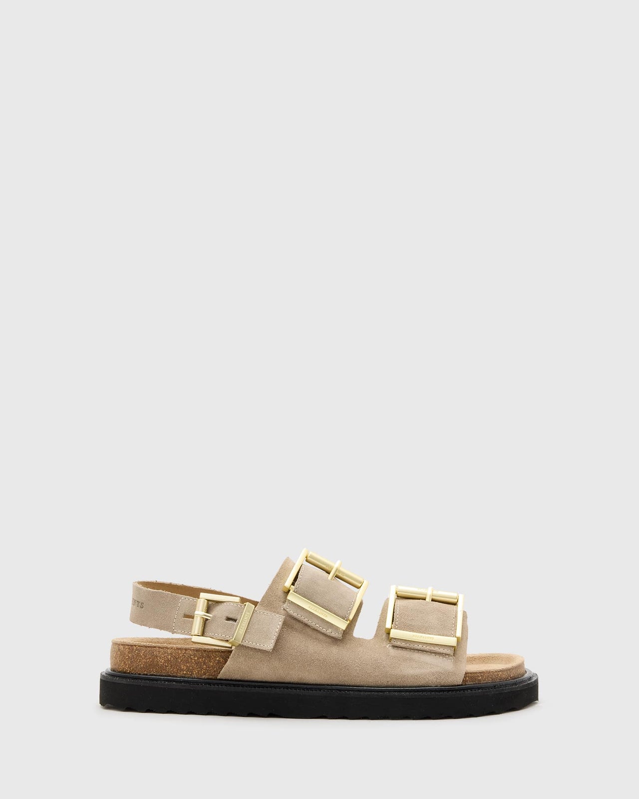 AllSaints Isla leather sandals in sand