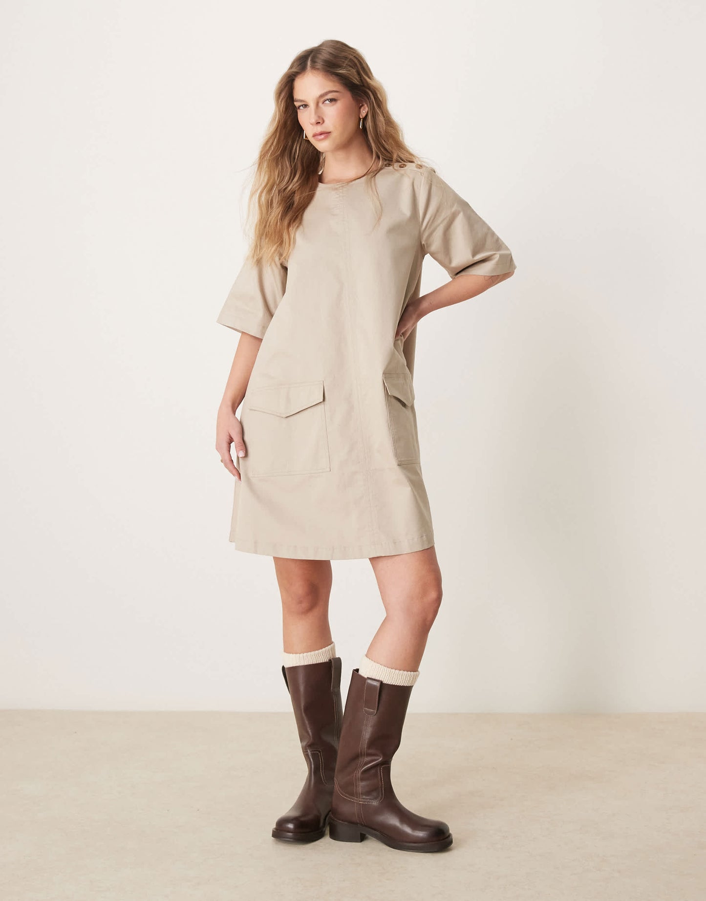 Barbour Luna minidress in beige
