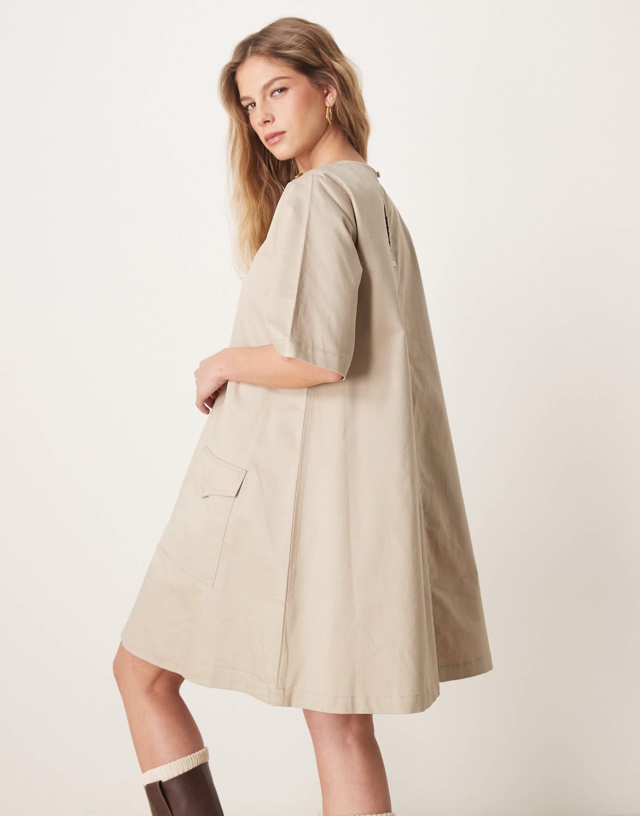 Barbour Luna minidress in beige
