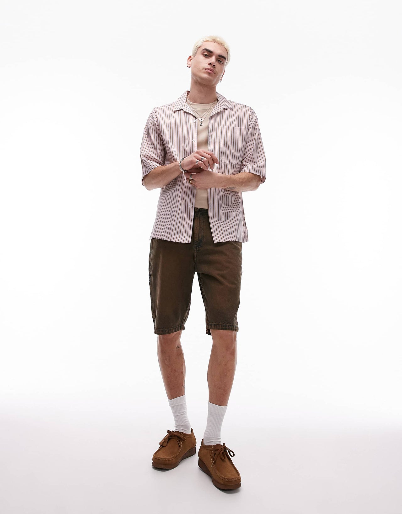 Dickies garyville regular fit carpenter denim shorts in indigo with brown tint