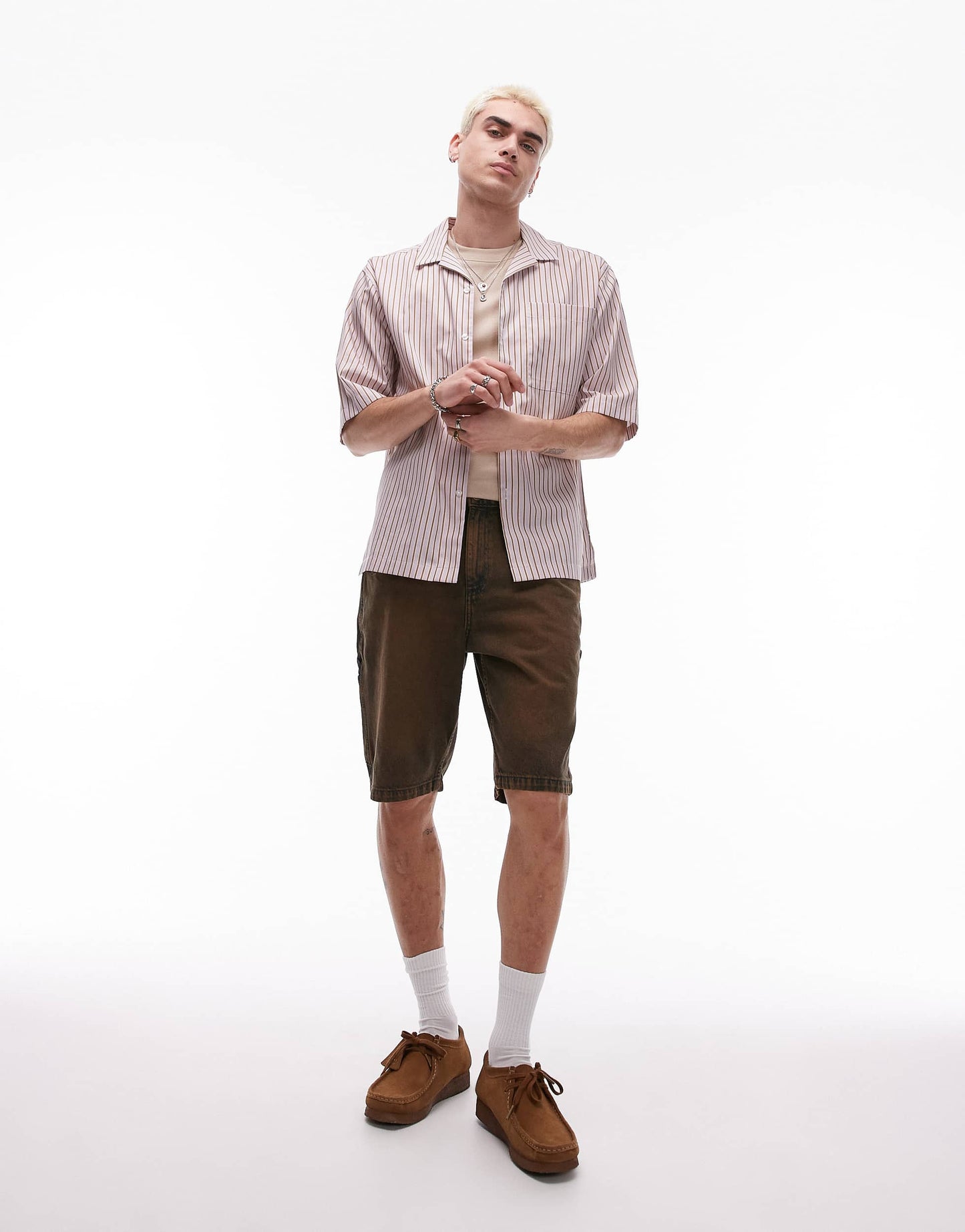 Dickies garyville regular fit carpenter denim shorts in indigo with brown tint