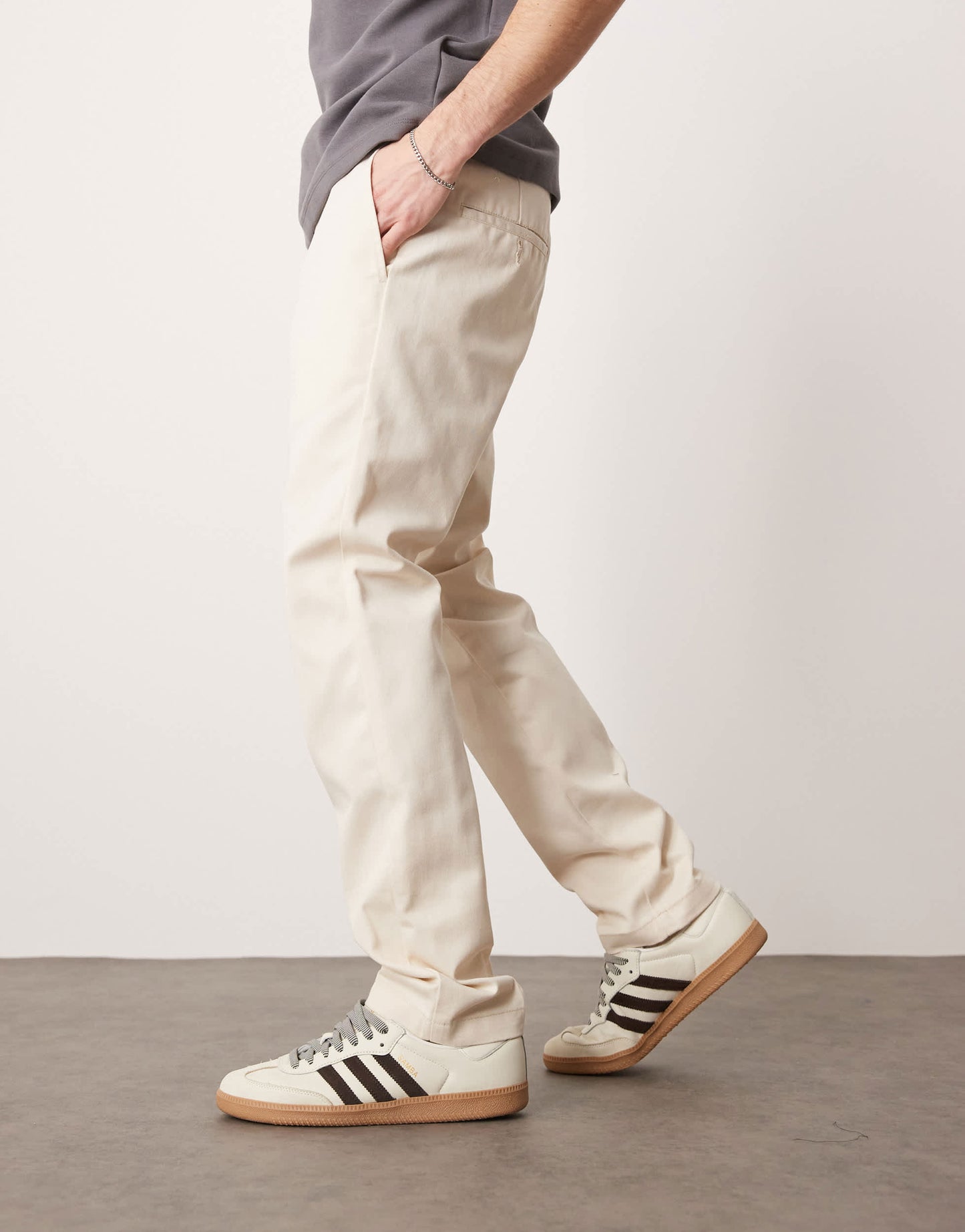 Dickies 872 slim fit work trousers in off white