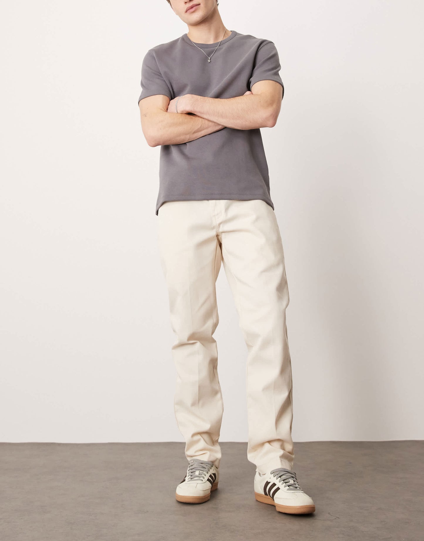 Dickies 872 slim fit work trousers in off white