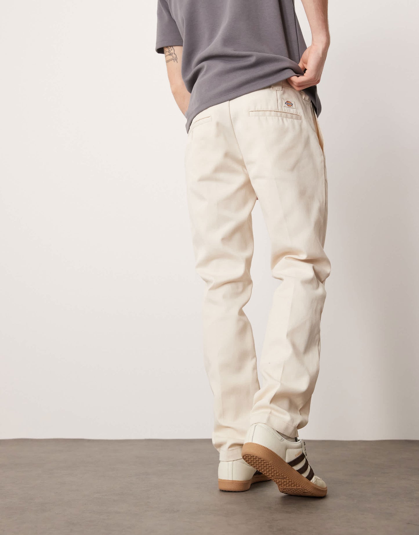 Dickies 872 slim fit work trousers in off white