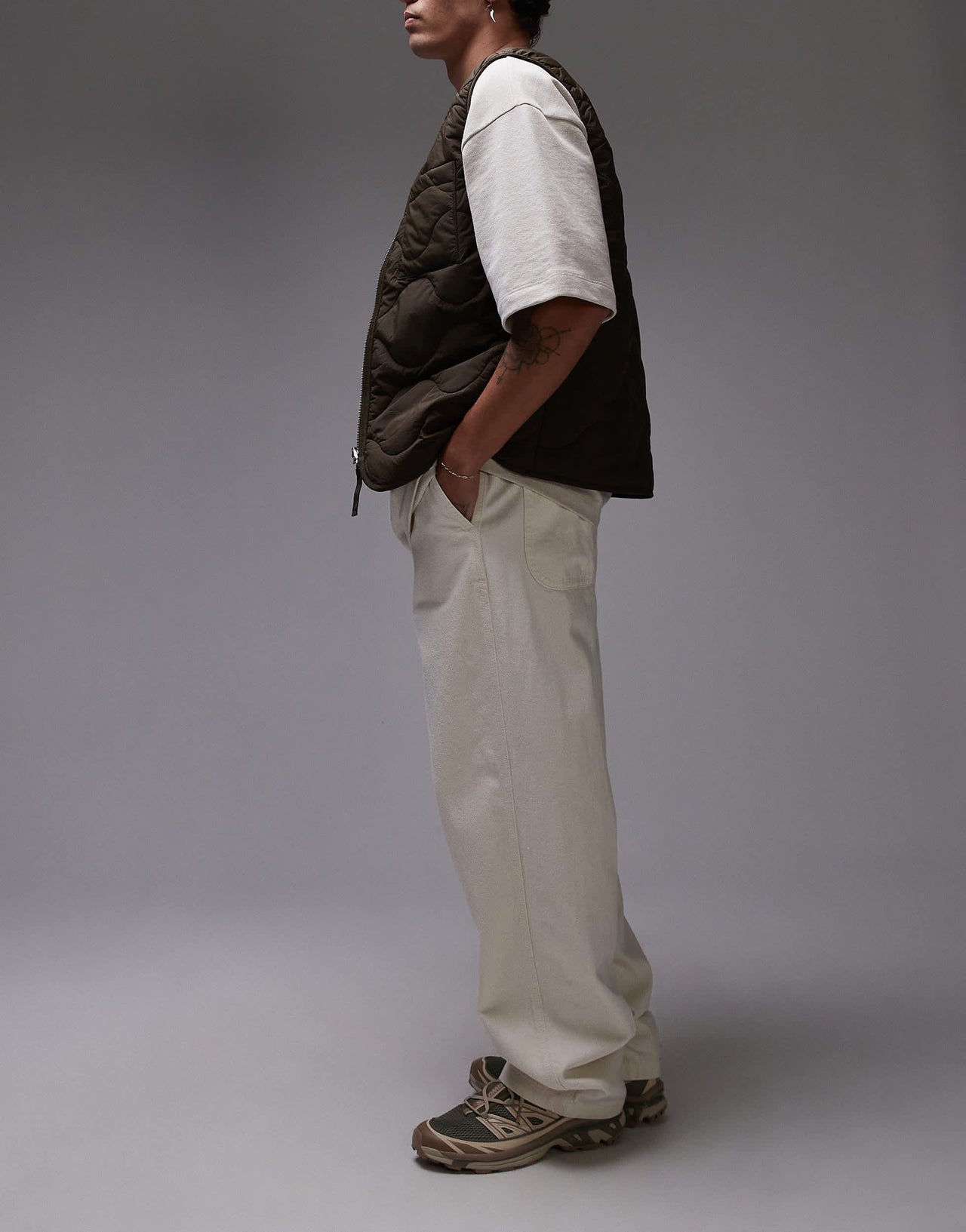 Dickies madison loose fit denim jeans in ecru