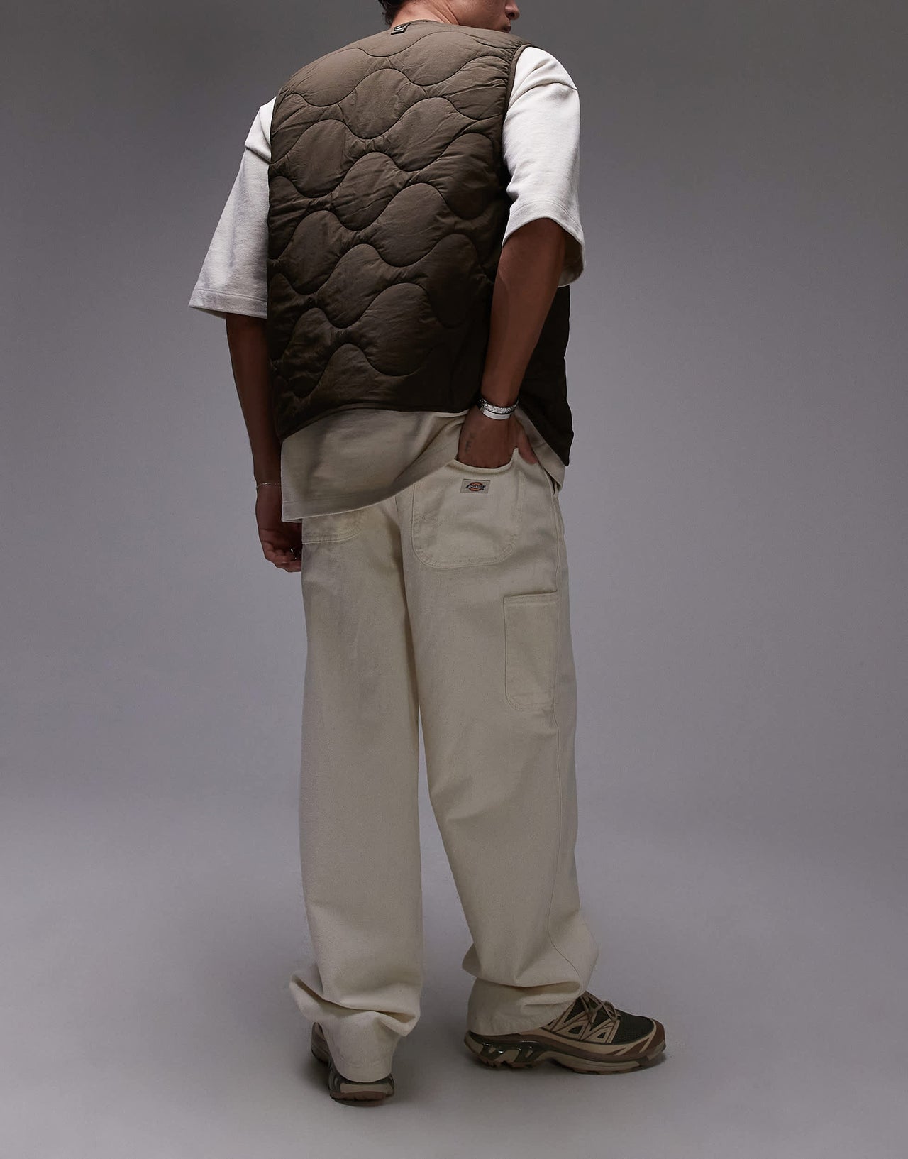 Dickies madison loose fit denim jeans in ecru