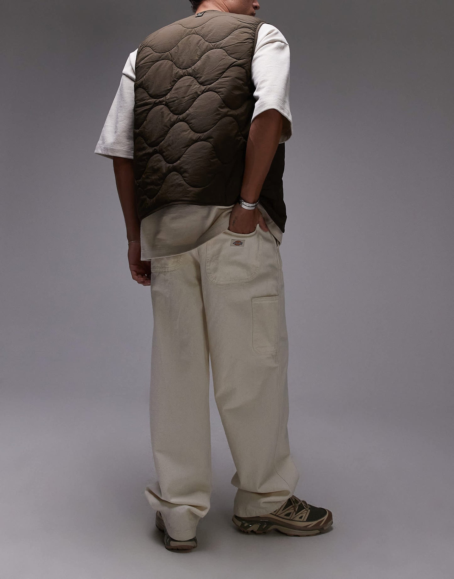Dickies madison loose fit denim jeans in ecru