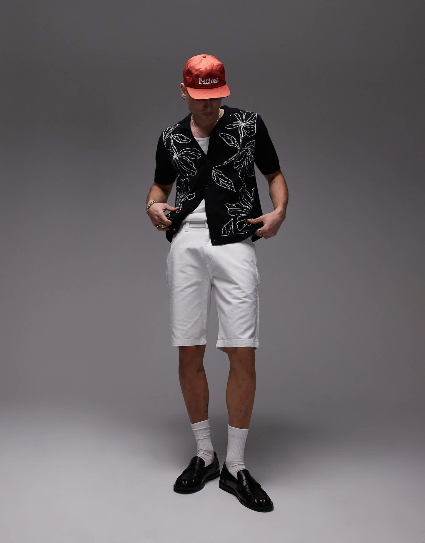 Dickies loose fit 11 inch carpenter style painter shorts in white