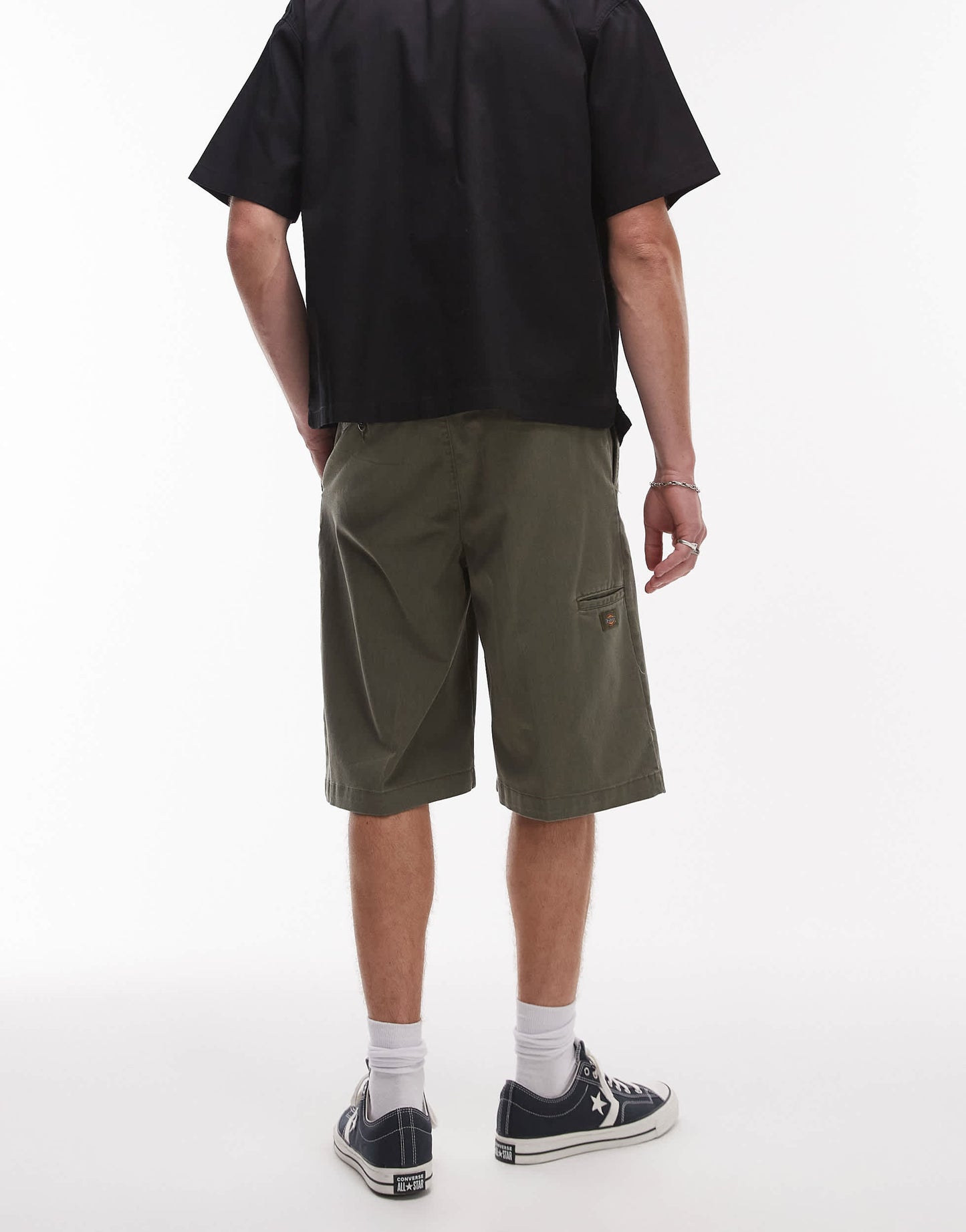 Dickies unionville 13 inch pleated work short in khaki green