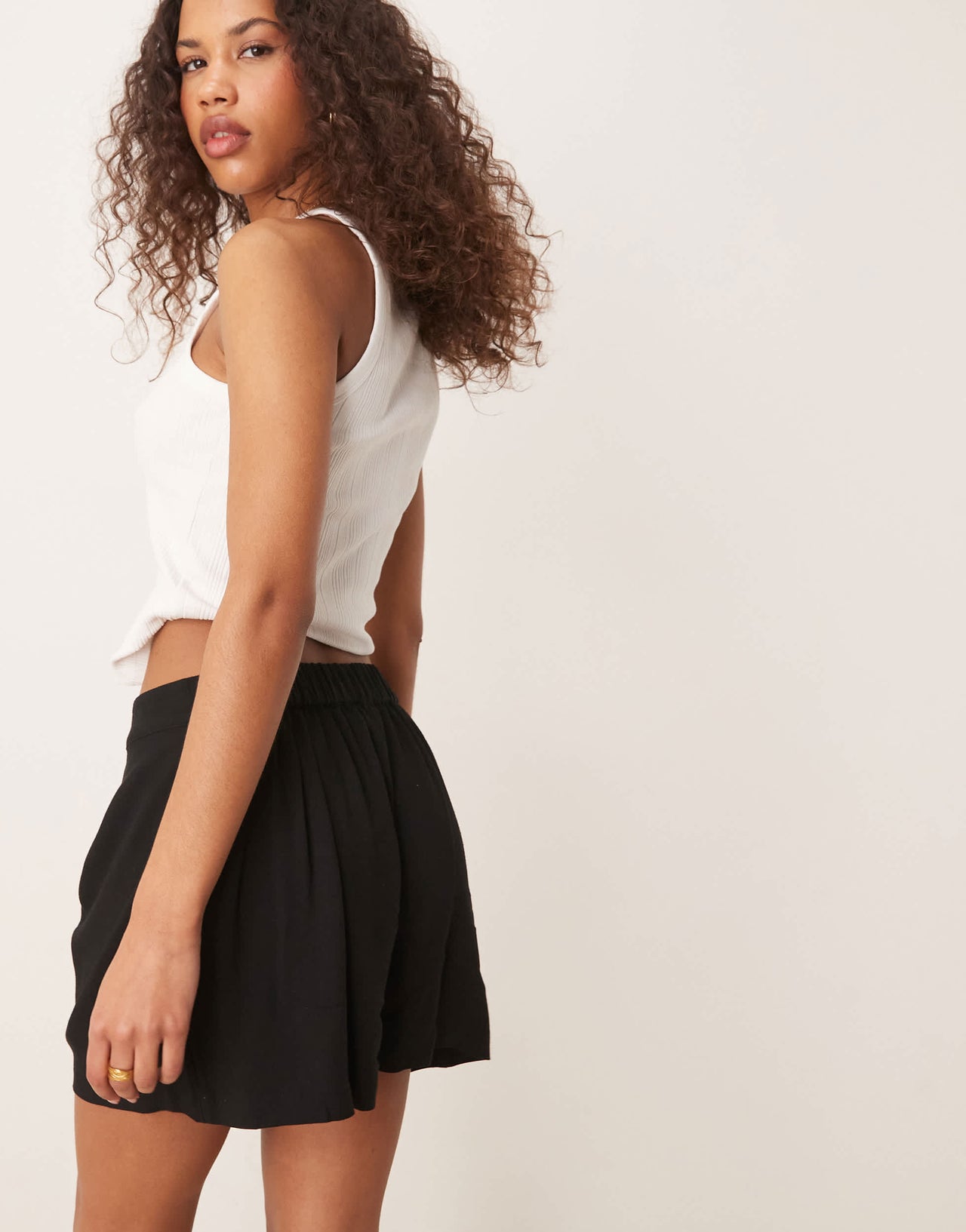 ASOS DESIGN pull on shorts in black