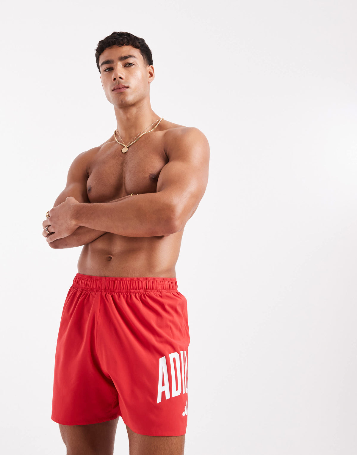 adidas Originals swim shorts in red
