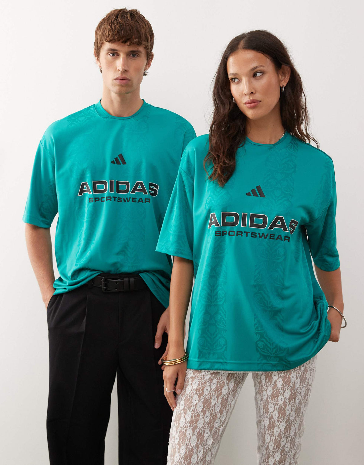 adidas Sportswear Common Goal football shirt in teal
