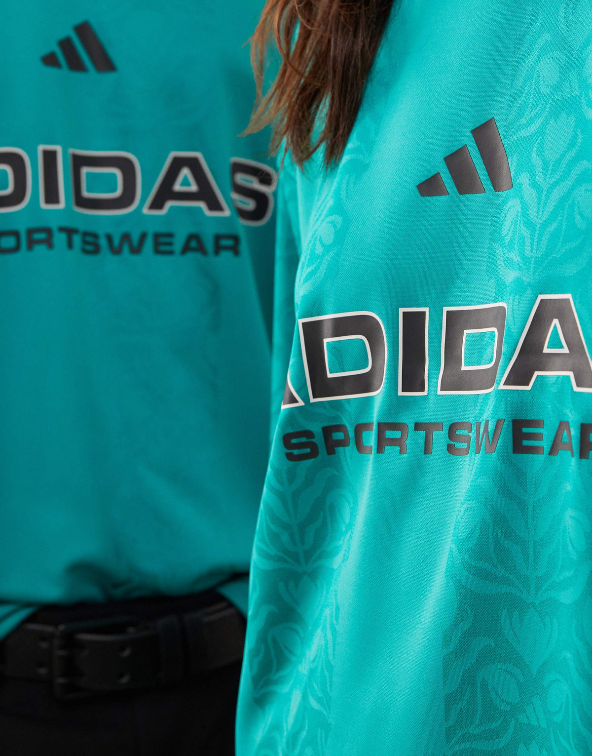 adidas Sportswear Common Goal football shirt in teal