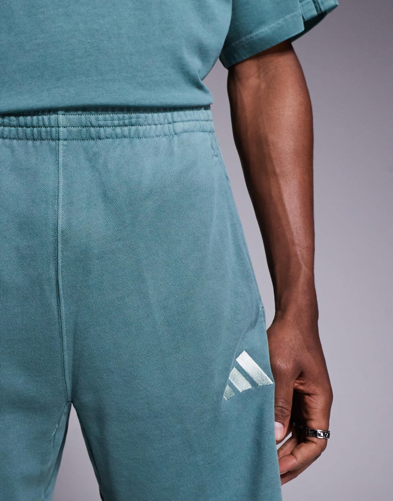 adidas Sportswear shorts in washed green