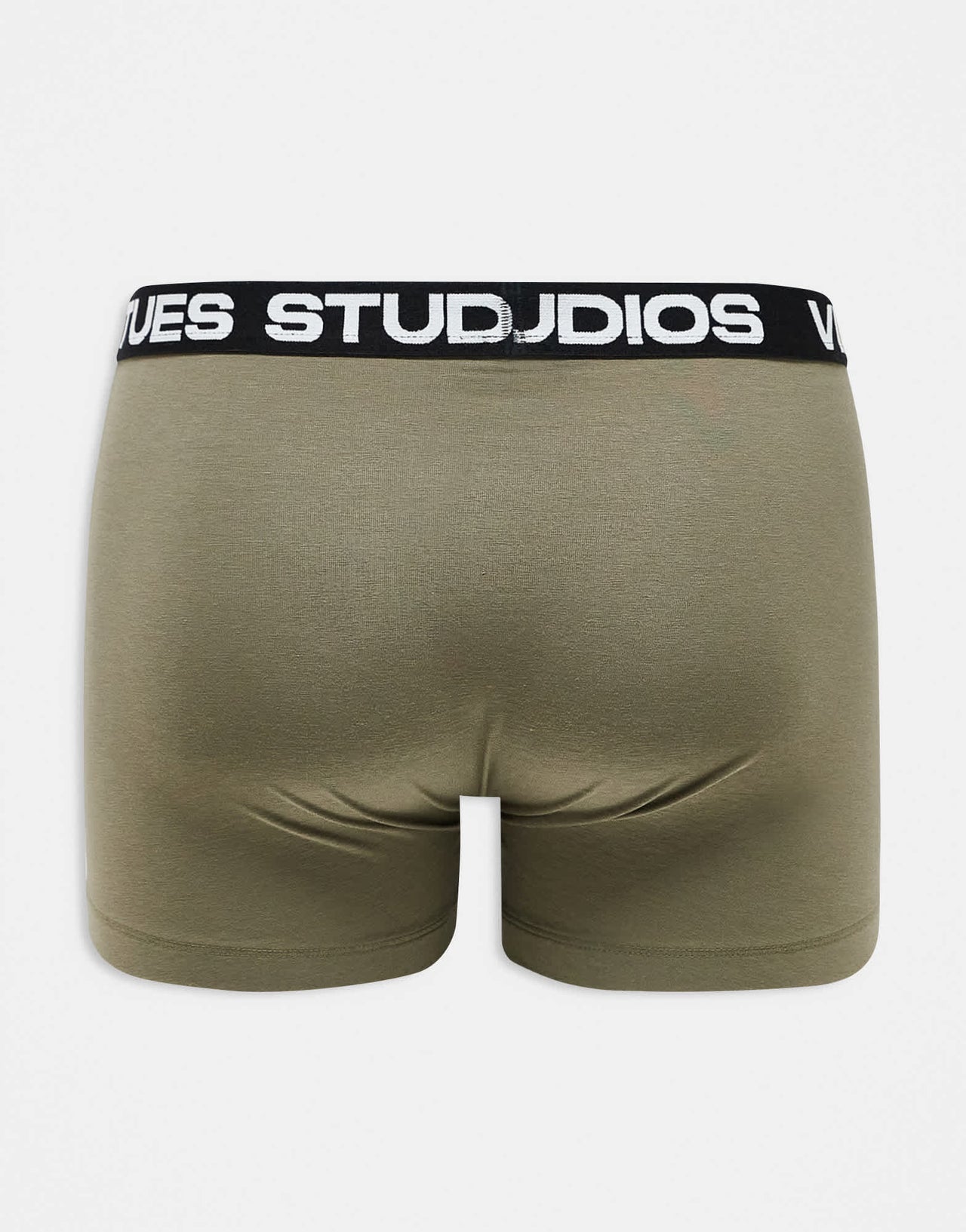 ASOS DESIGN 3 pack trunk with printed waistband in khaki - KHAKI