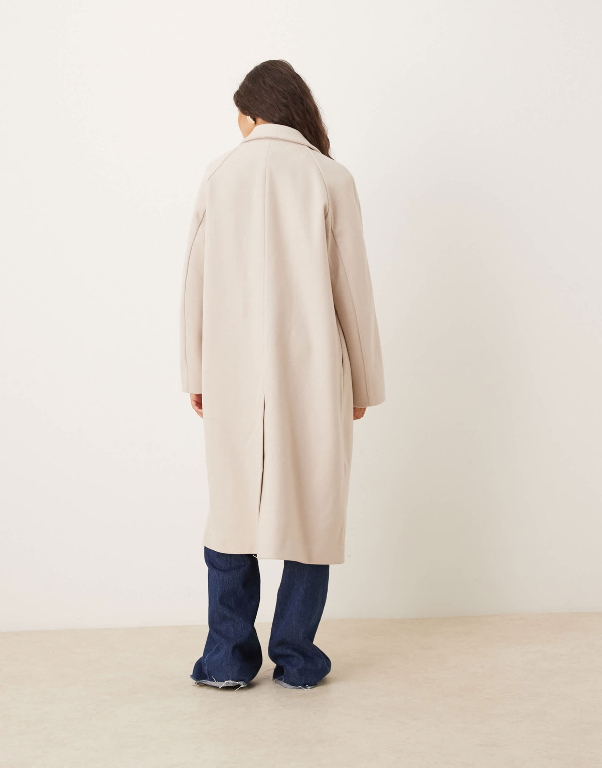 ASOS DESIGN chuck on overcoat in oatmeal