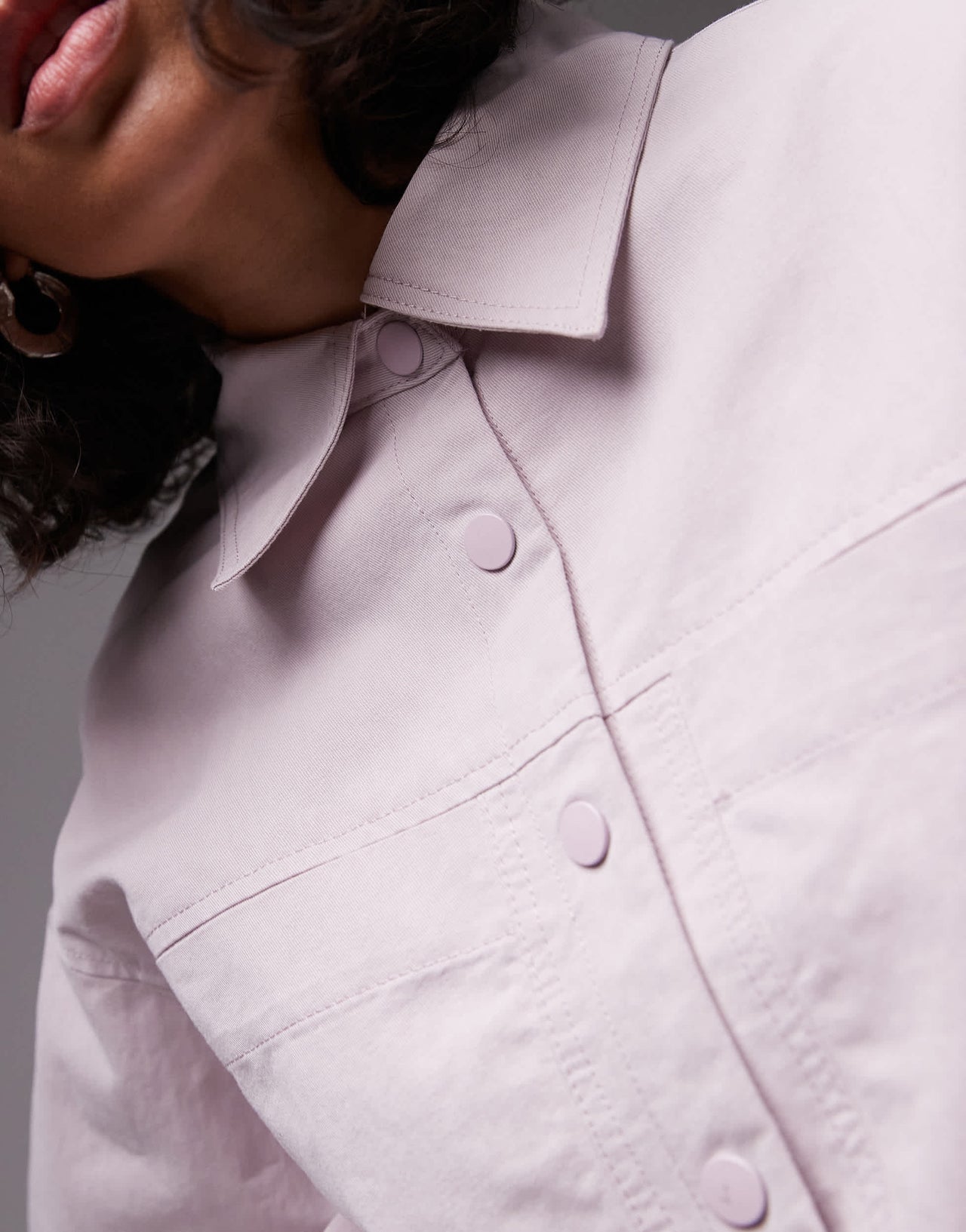 Mango lightweight jacket co ord in pale pink